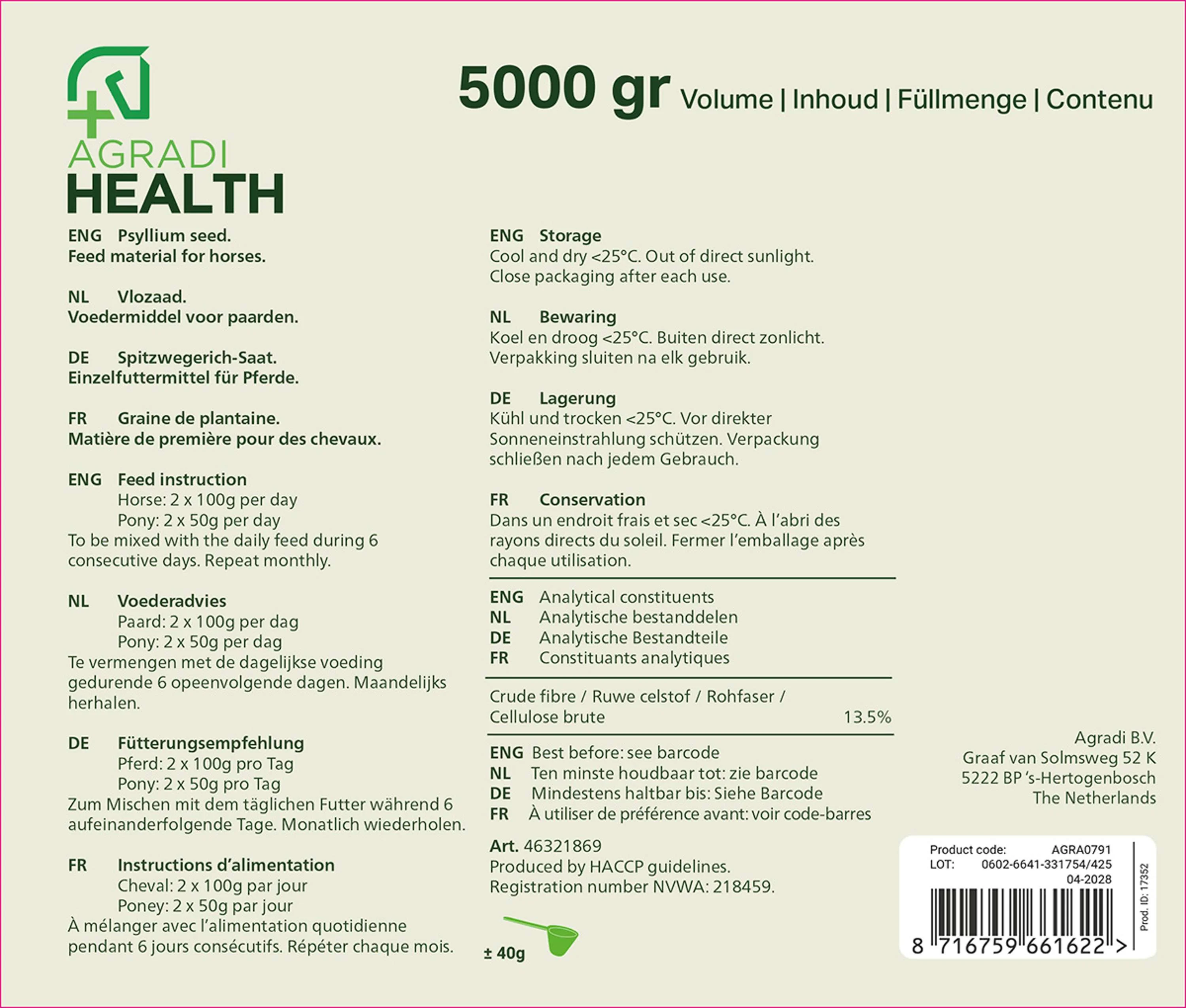 Agradi Health Buccia di psillio - Image 14