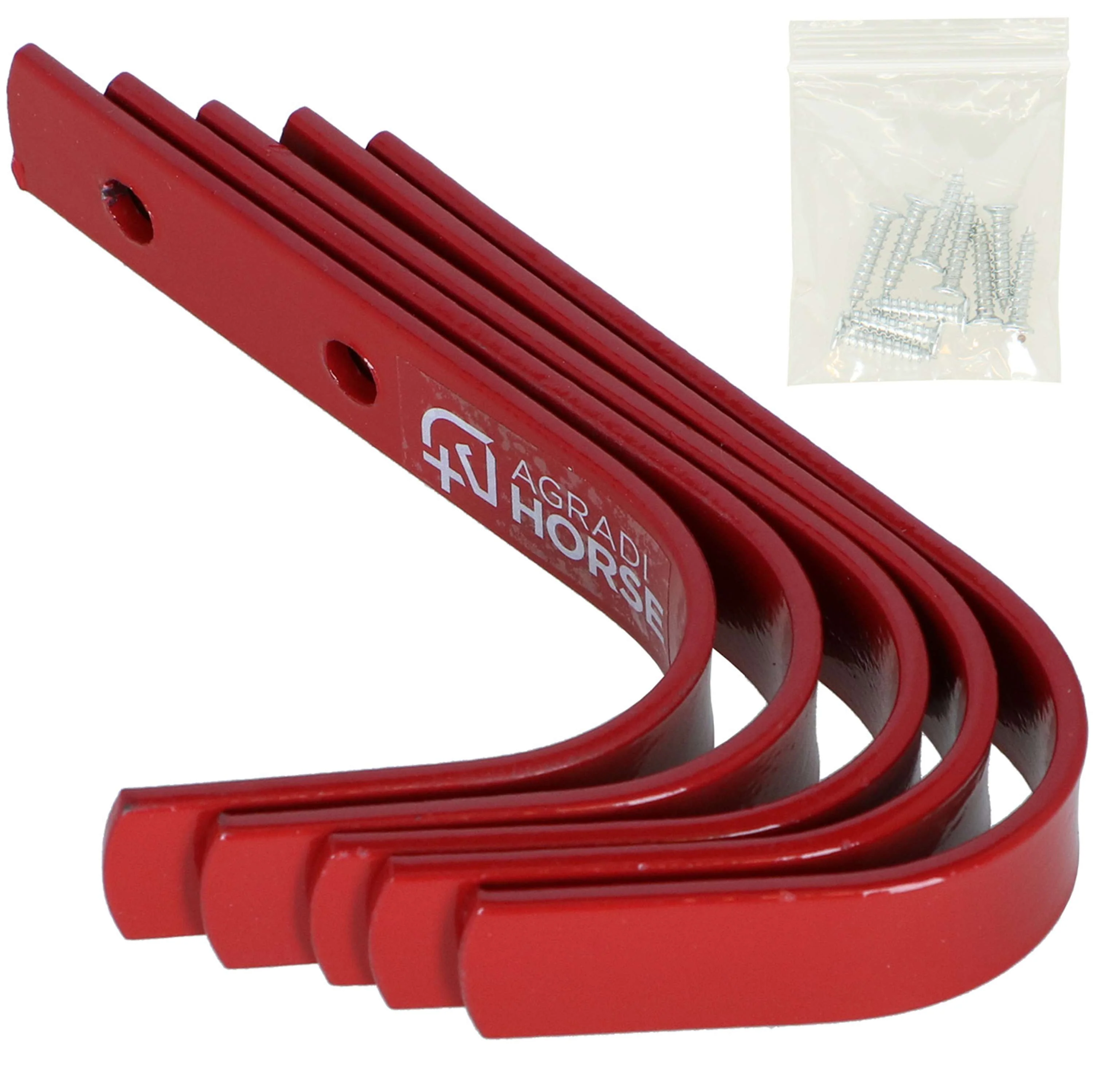 Agradi Horse Ganci stabili 5 Pezzi Rosso - Image 4