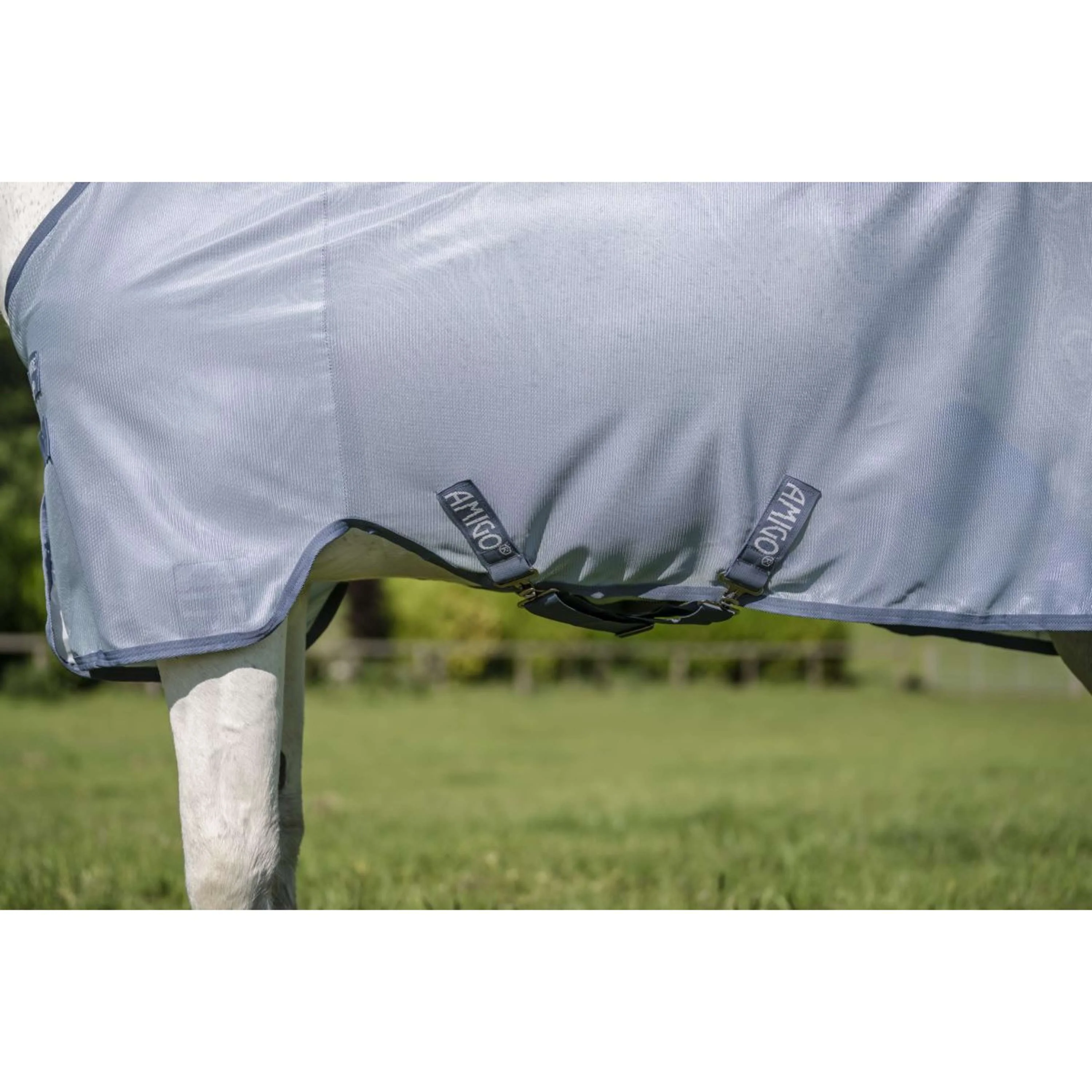 Amigo Bug Rug Pony Heather Blue/Blue/Silver - Image 2