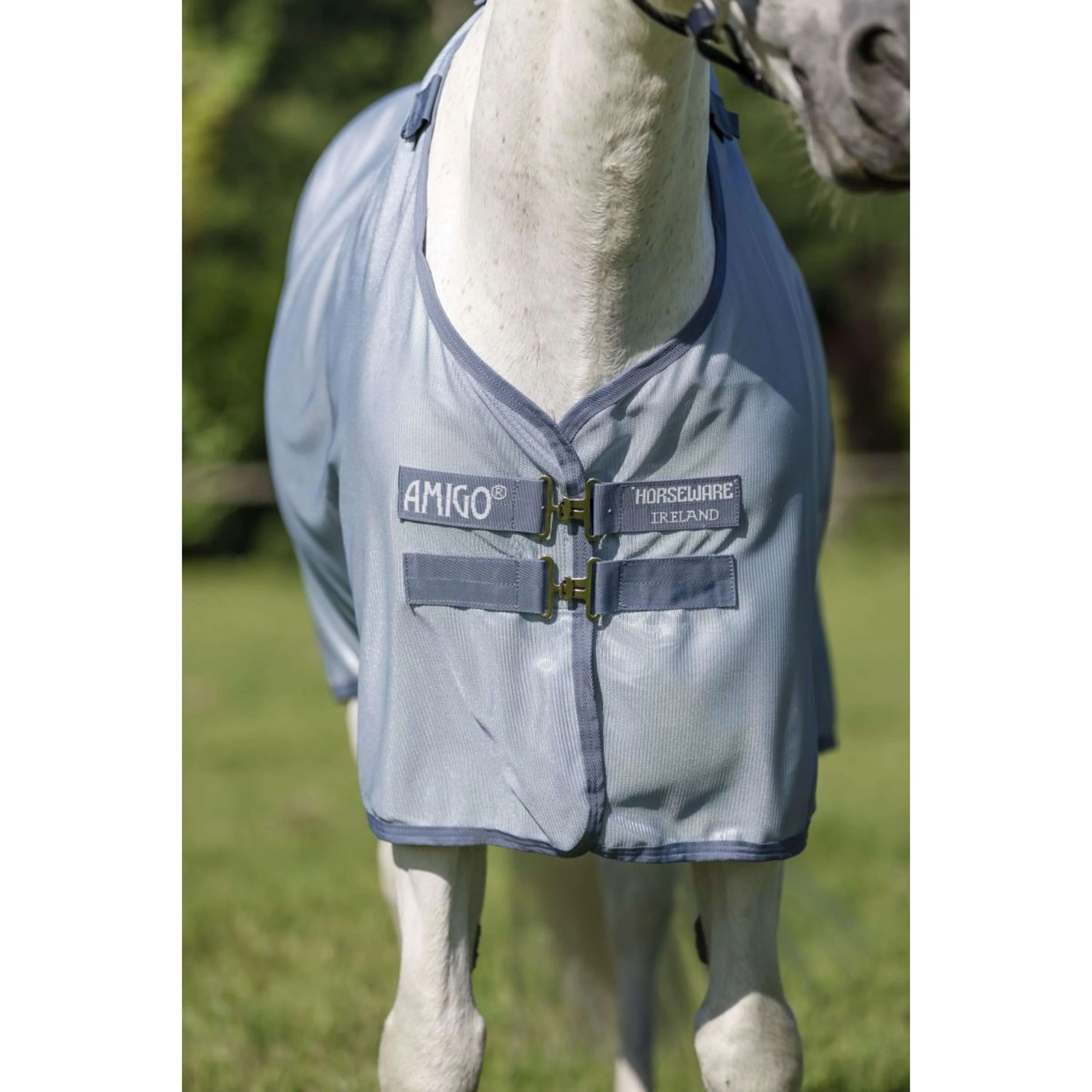 Amigo Bug Rug Pony Heather Blue/Blue/Silver - Image 3