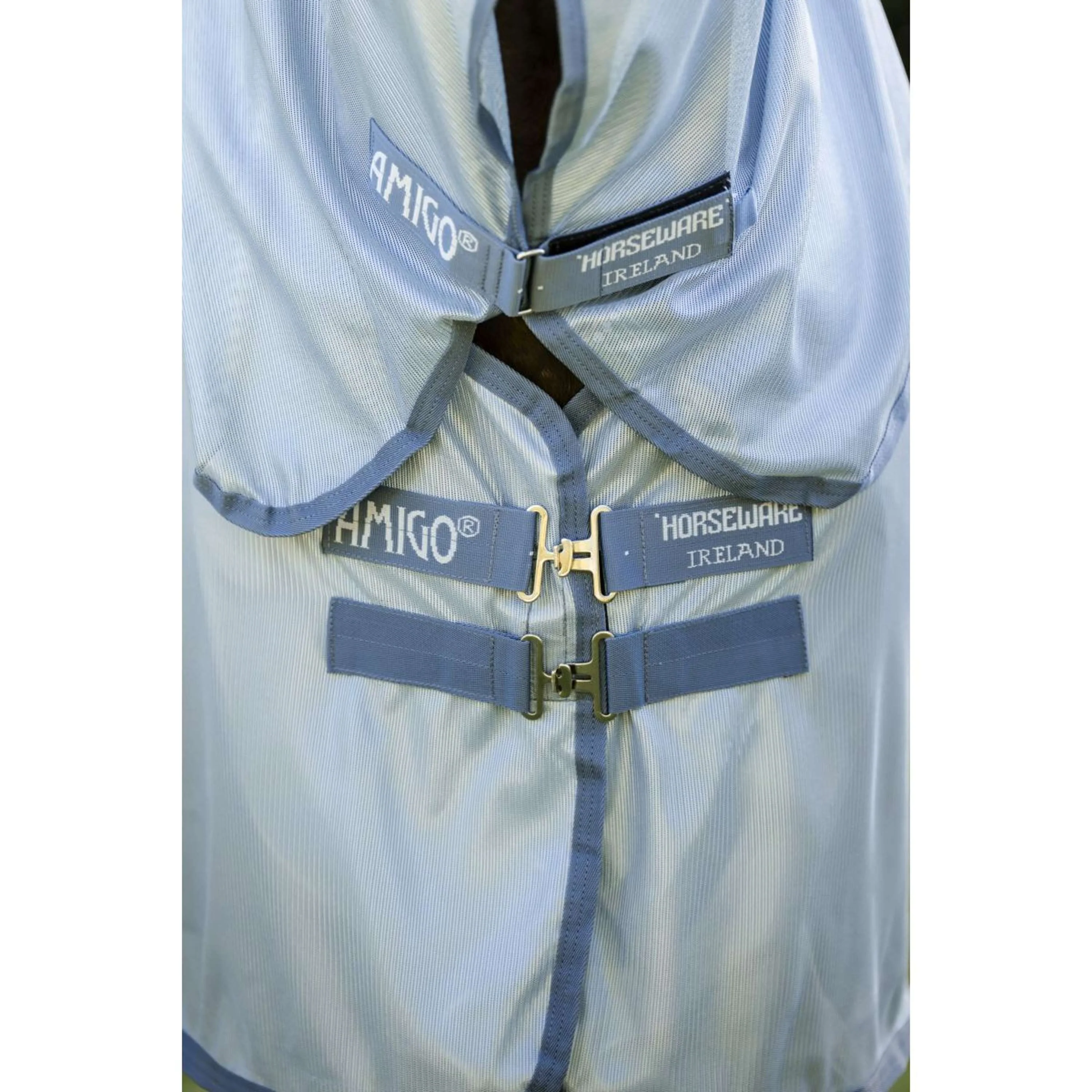 Amigo Coperta Antimosche Integrated Heather Blue/Blue/Silver - Image 4
