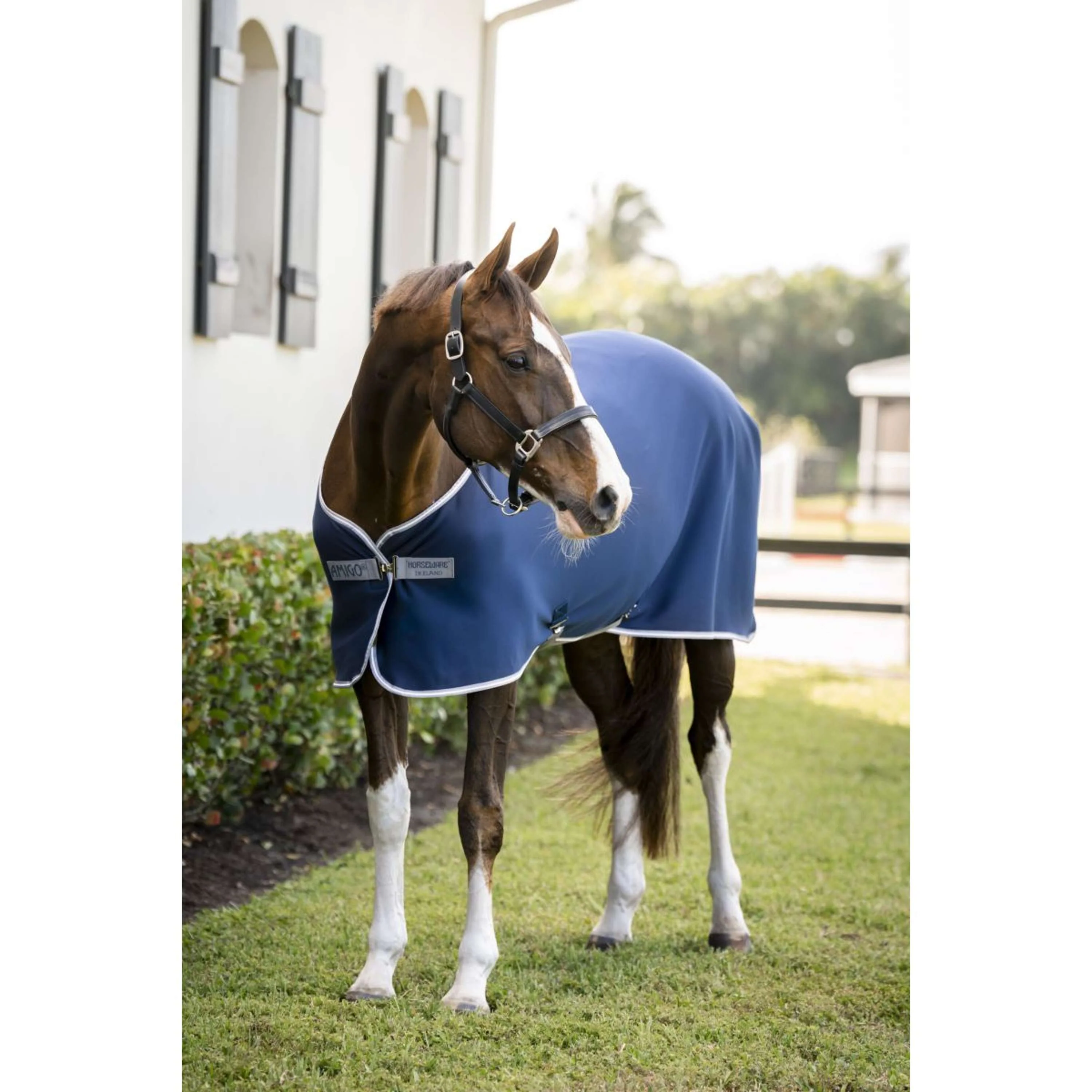 Amigo Coperta Rinfrescante Jersey për Pony Blu marino/Grigio titanio/Argento - Image 8