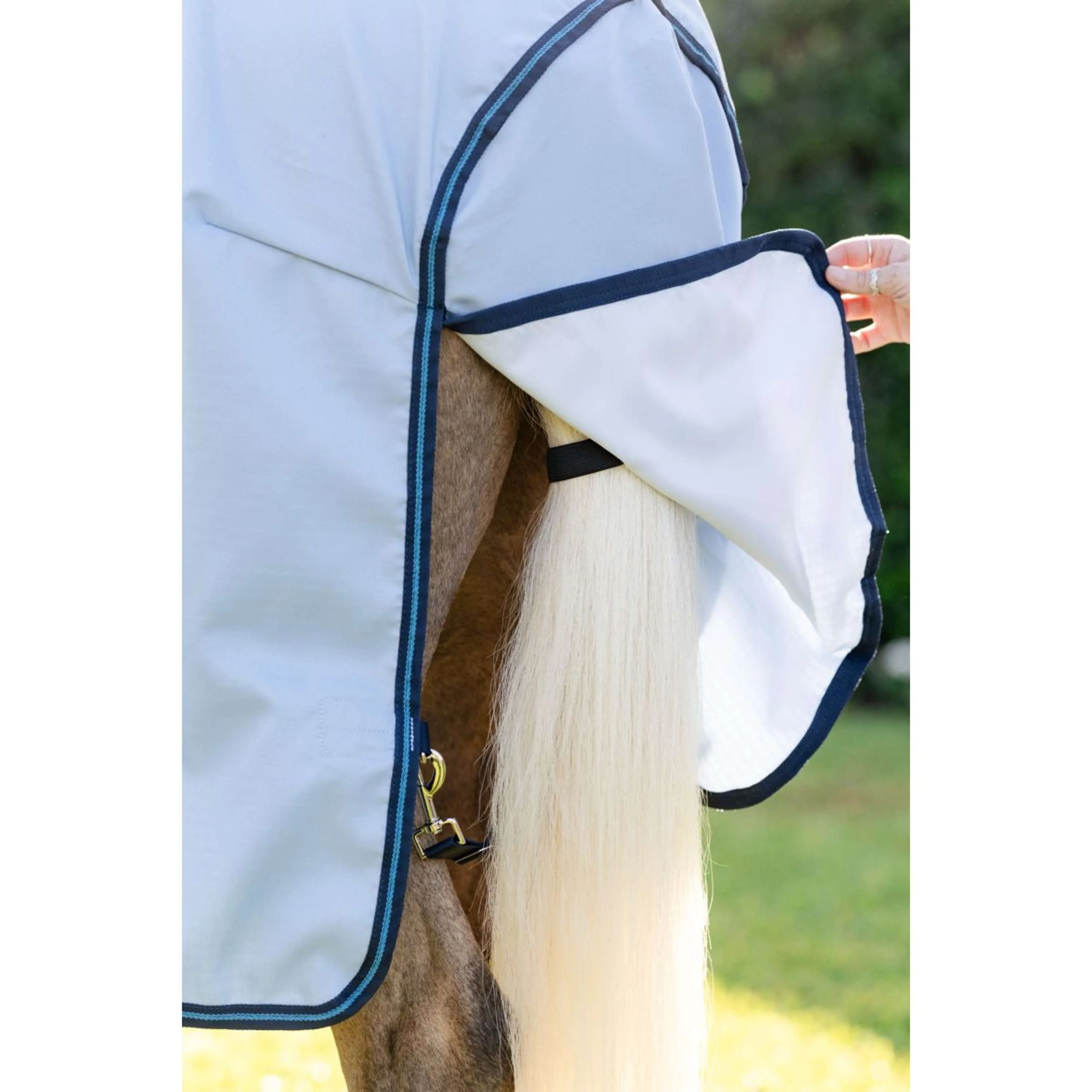 Amigo Felpa con cappuccio Ripstop Pony Azure Blue/Navy/Electric Blue - Image 5