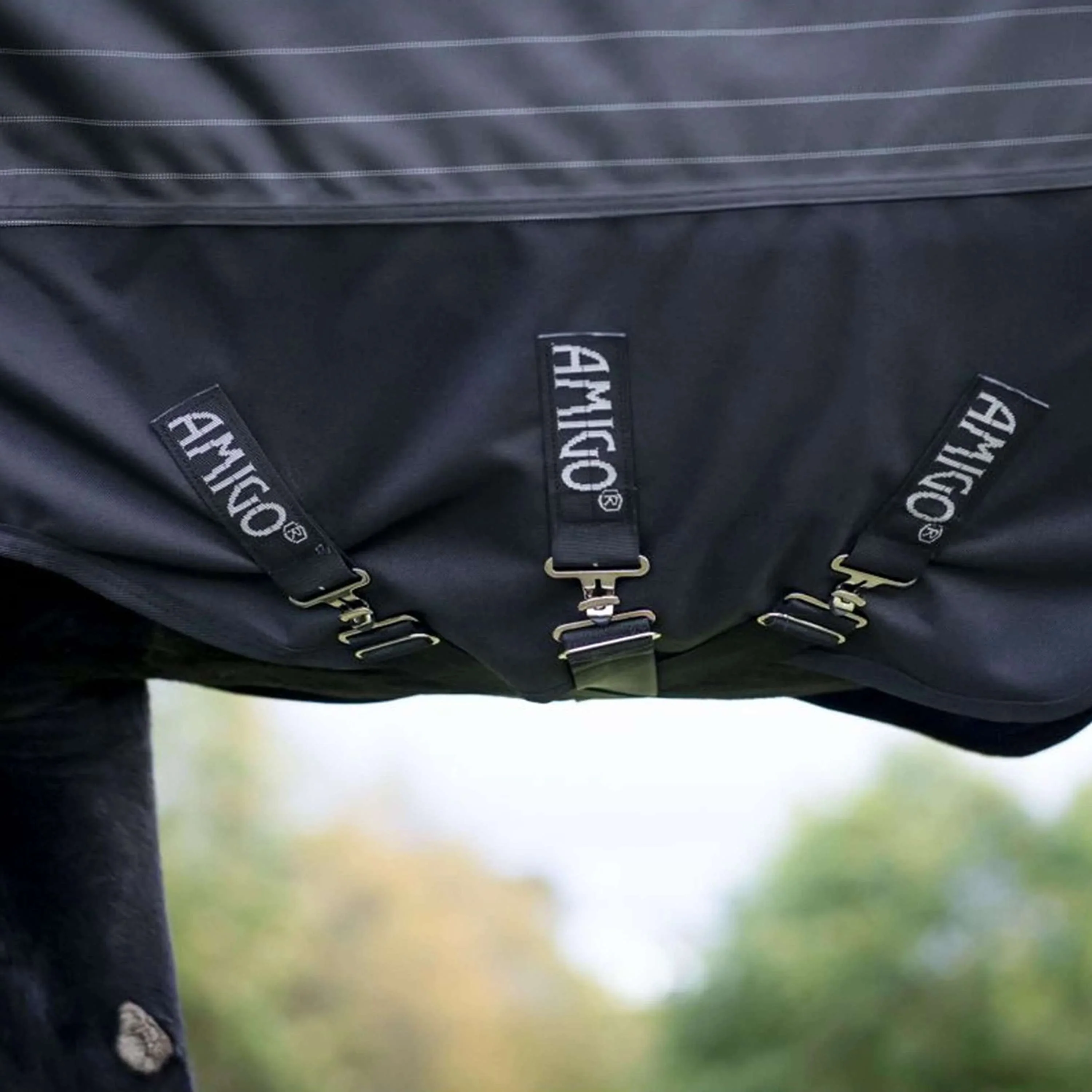 Amigo Turnout Rug FieldSafe Reflectech Plus 1200D 100g Black/Reflective/Black - Image 6