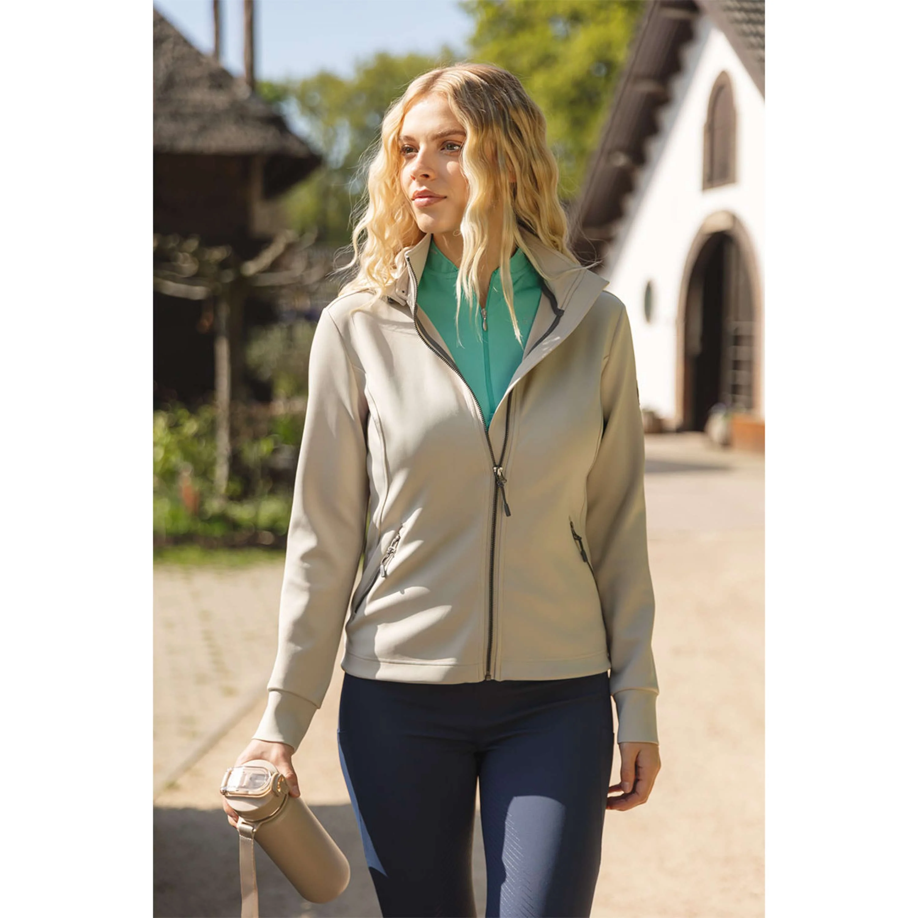 ANKY Felpa con cappuccio e zip Hooded Tech ATC251101 Island Fossil - Image 2