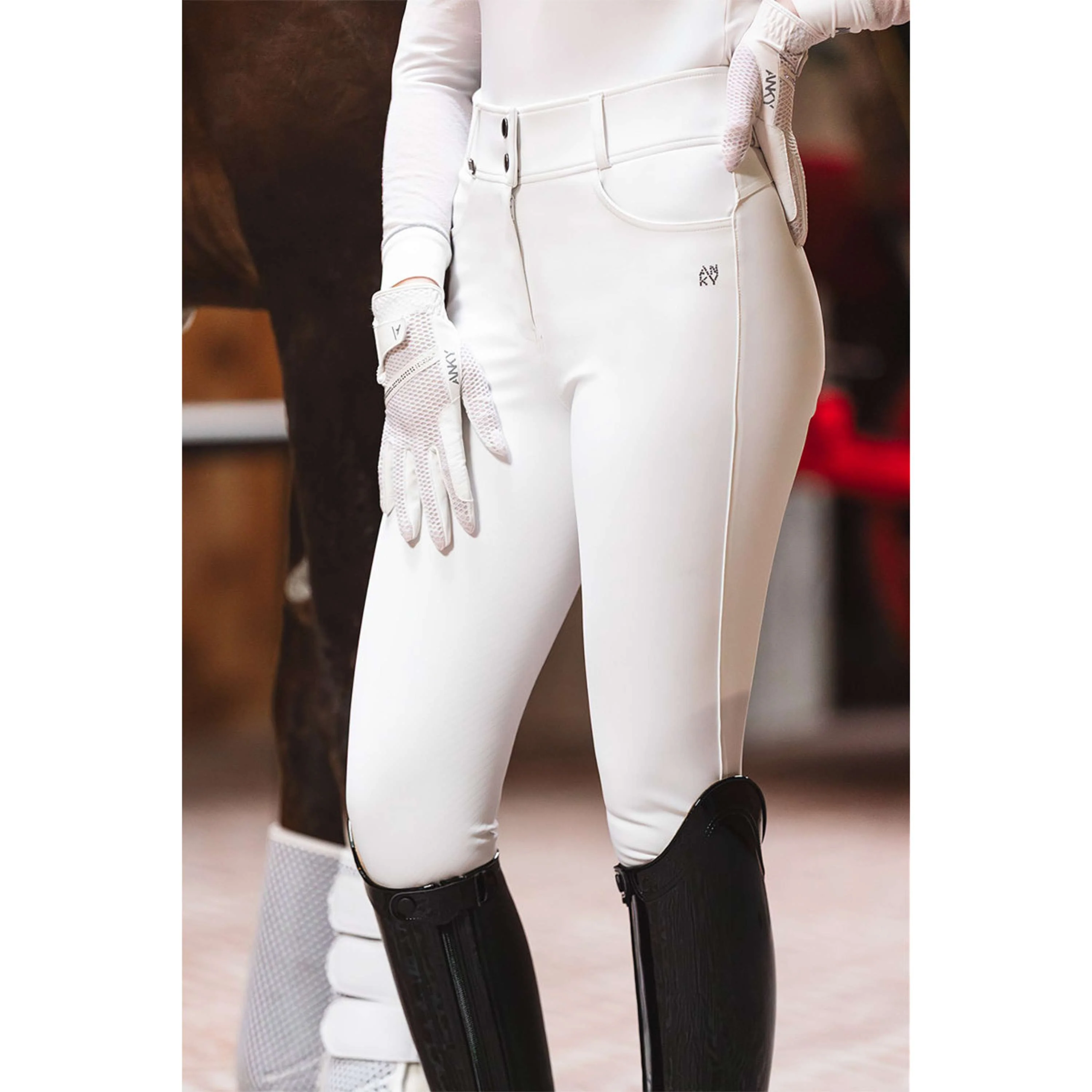 ANKY Pantaloni da Equitazione Regal C-Wear XR26101 Full Grip Bianco - Image 2