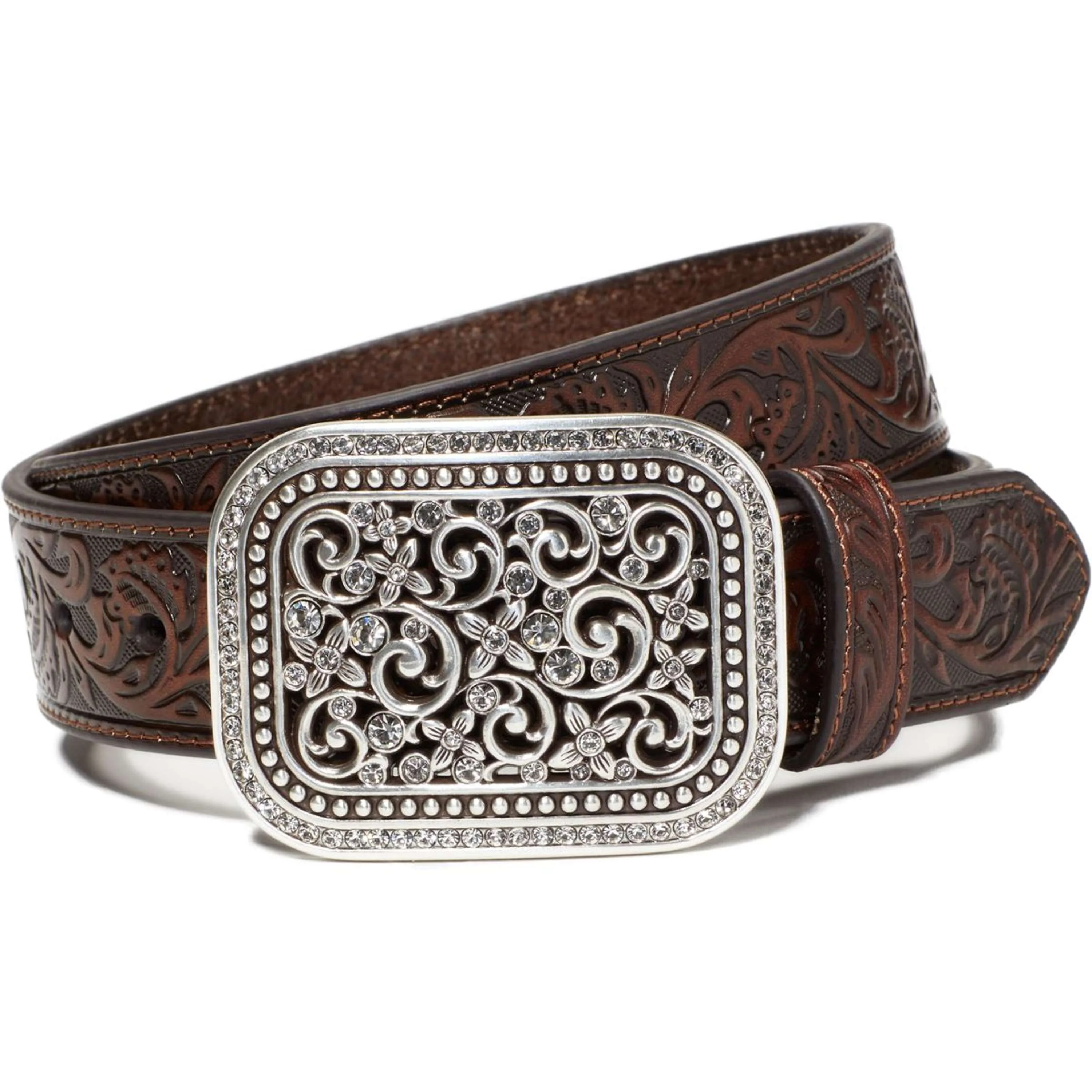Ariat Cintura Rhinestone Fillagree Marrone