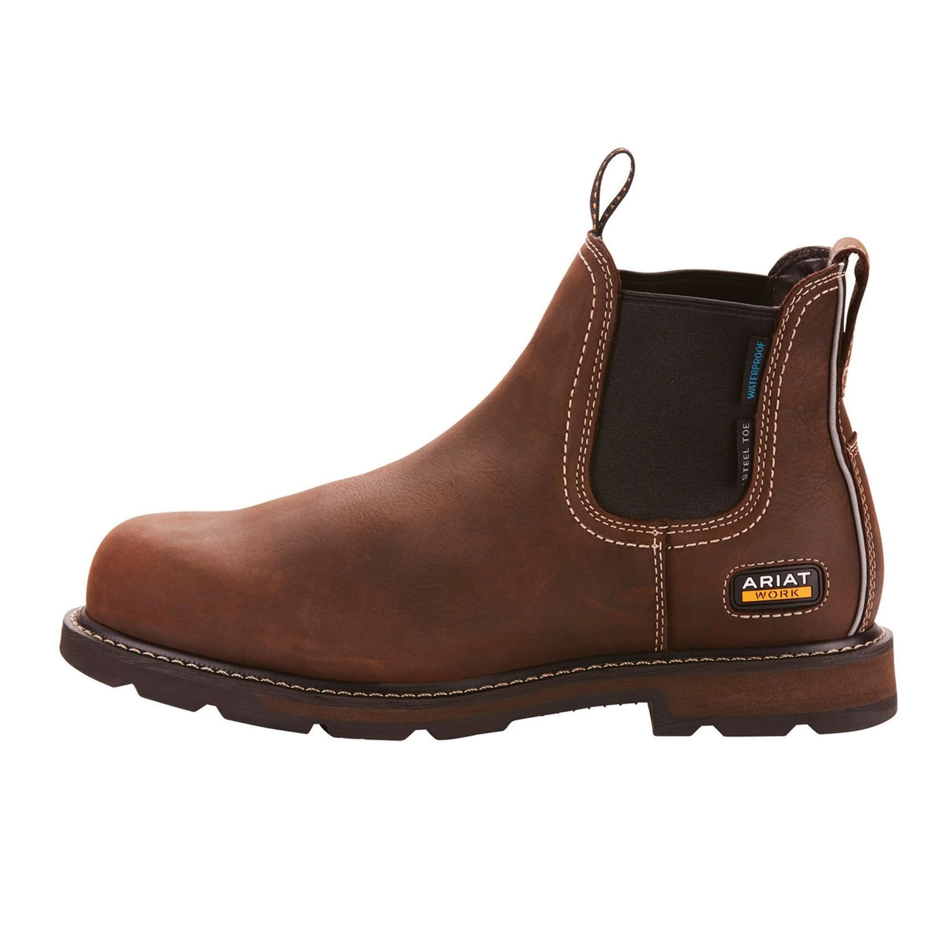 Ariat Stivaletti Groundbreaker Chelsea Waterproof Steel Toe Uomini Marrone - Image 2