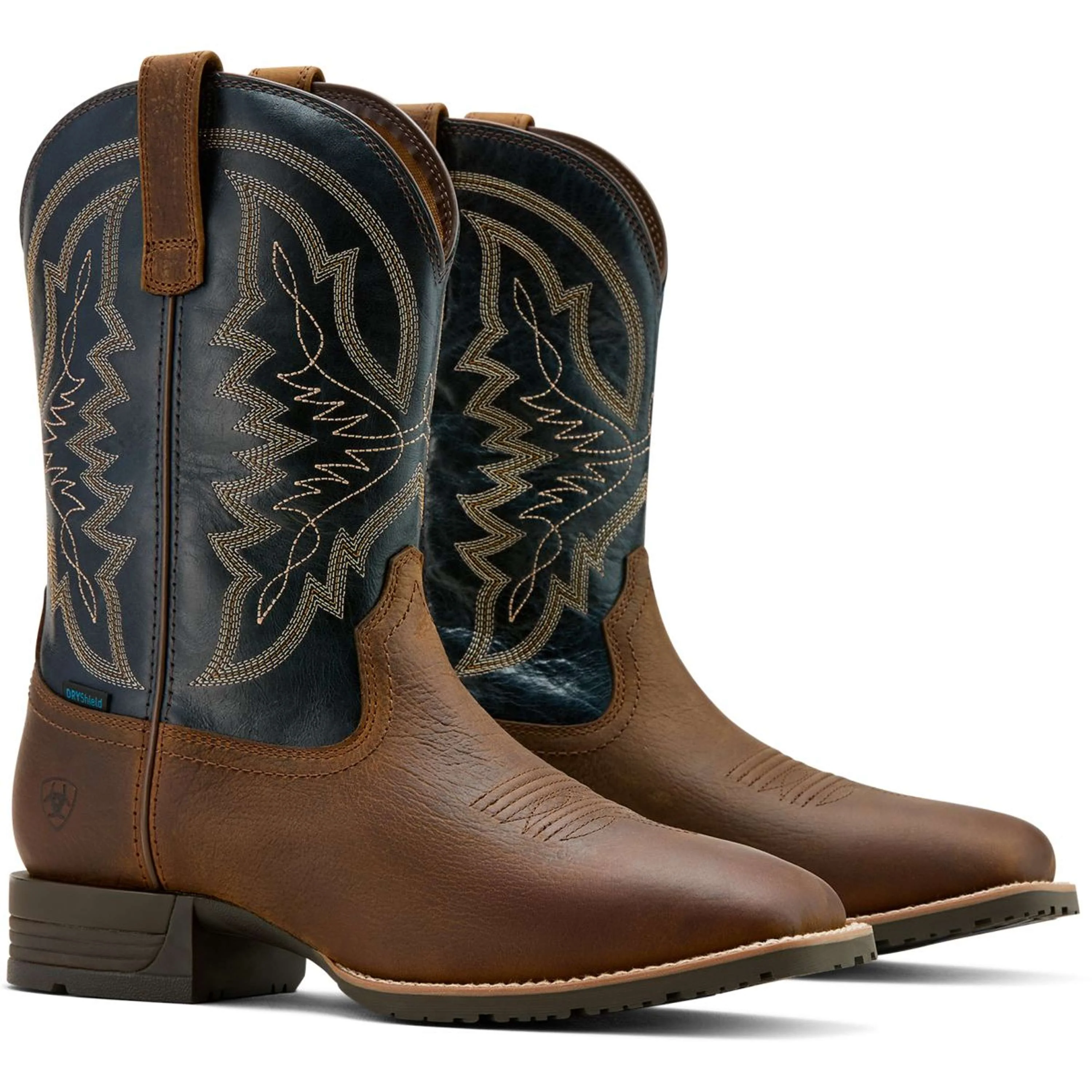 Ariat Stivali Western Hybrid Ranchwork H2O Uomini Tavern Taupe/Dark Denim - Image 4