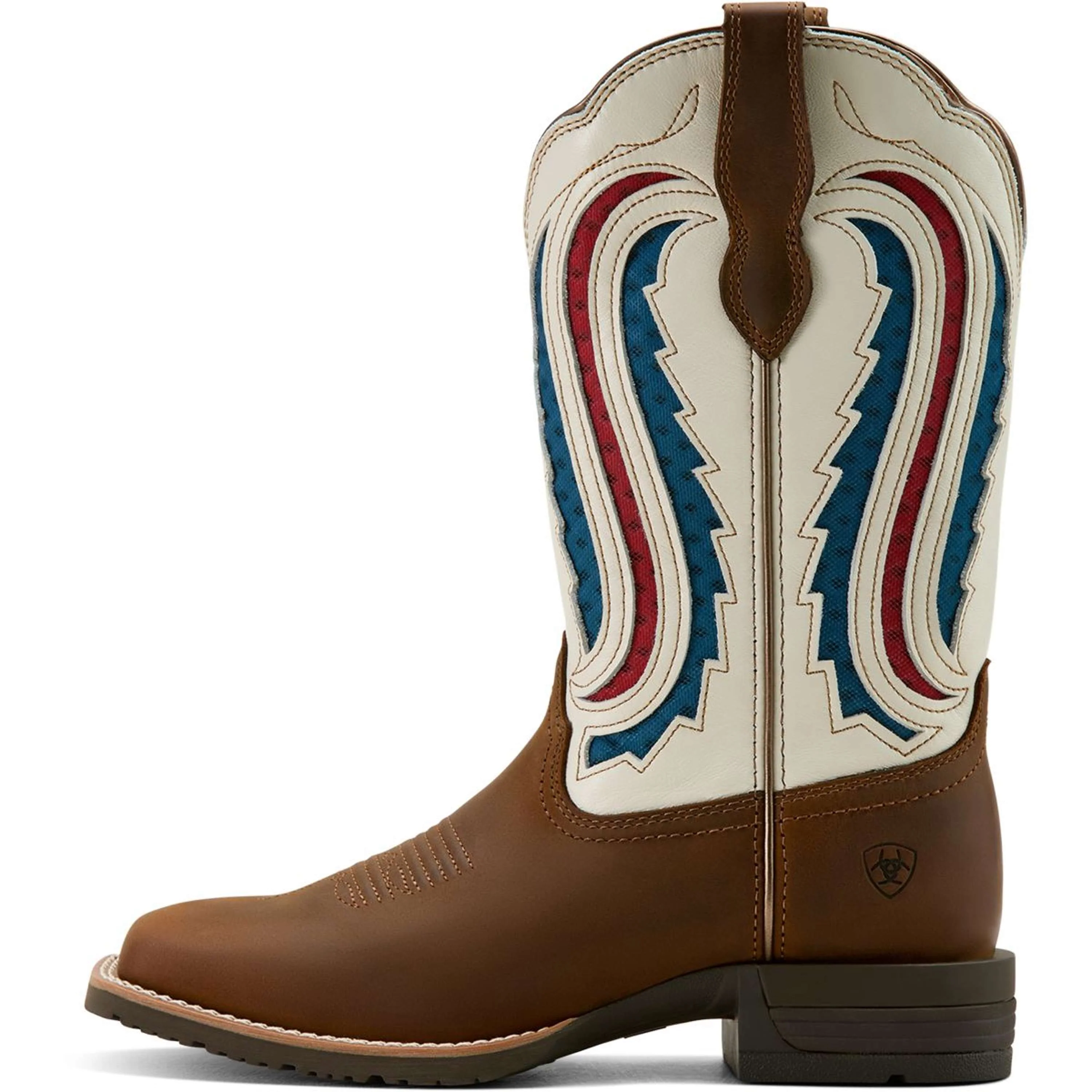 Ariat Stivali Western Hybrid Ranchwork Venttek Donne Distressed Brown/Crema - Image 5
