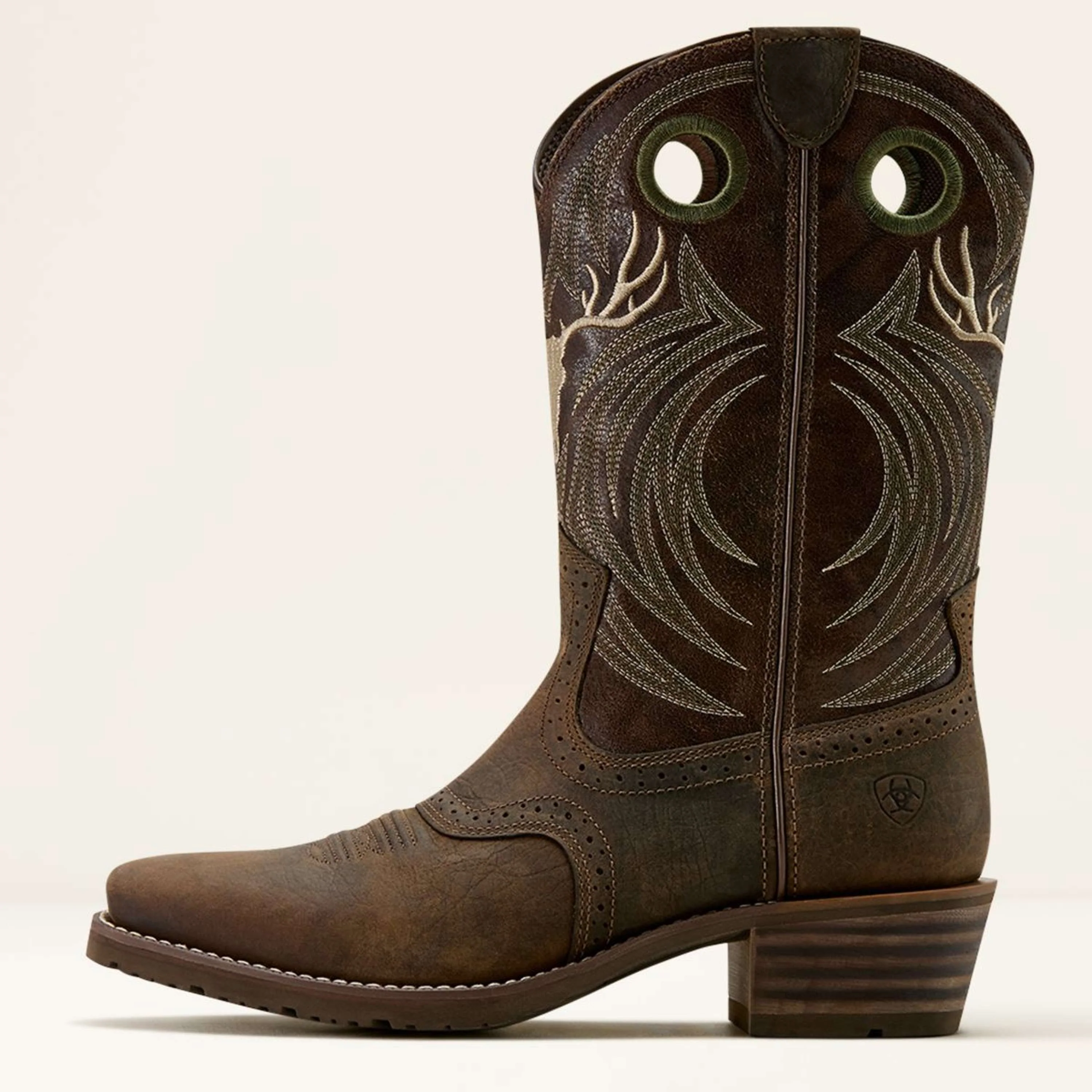 Ariat Stivali Western Hybrid Roughstock Antler Uomini Wild Taupe/Espresso - Image 2