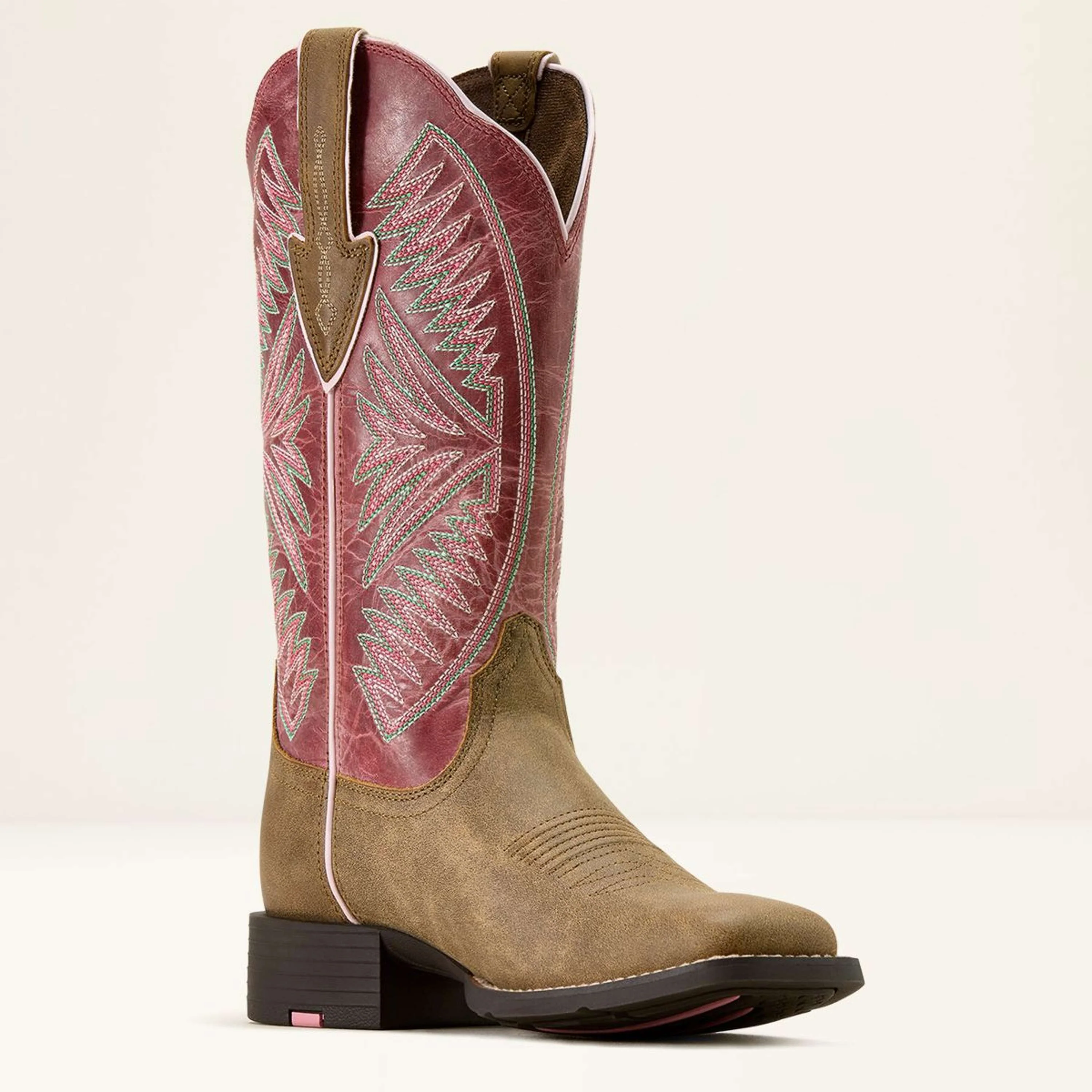 Ariat Stivali Western Round Up Ruidoso Donne Brown Bomber/Dusty Rose - Image 4