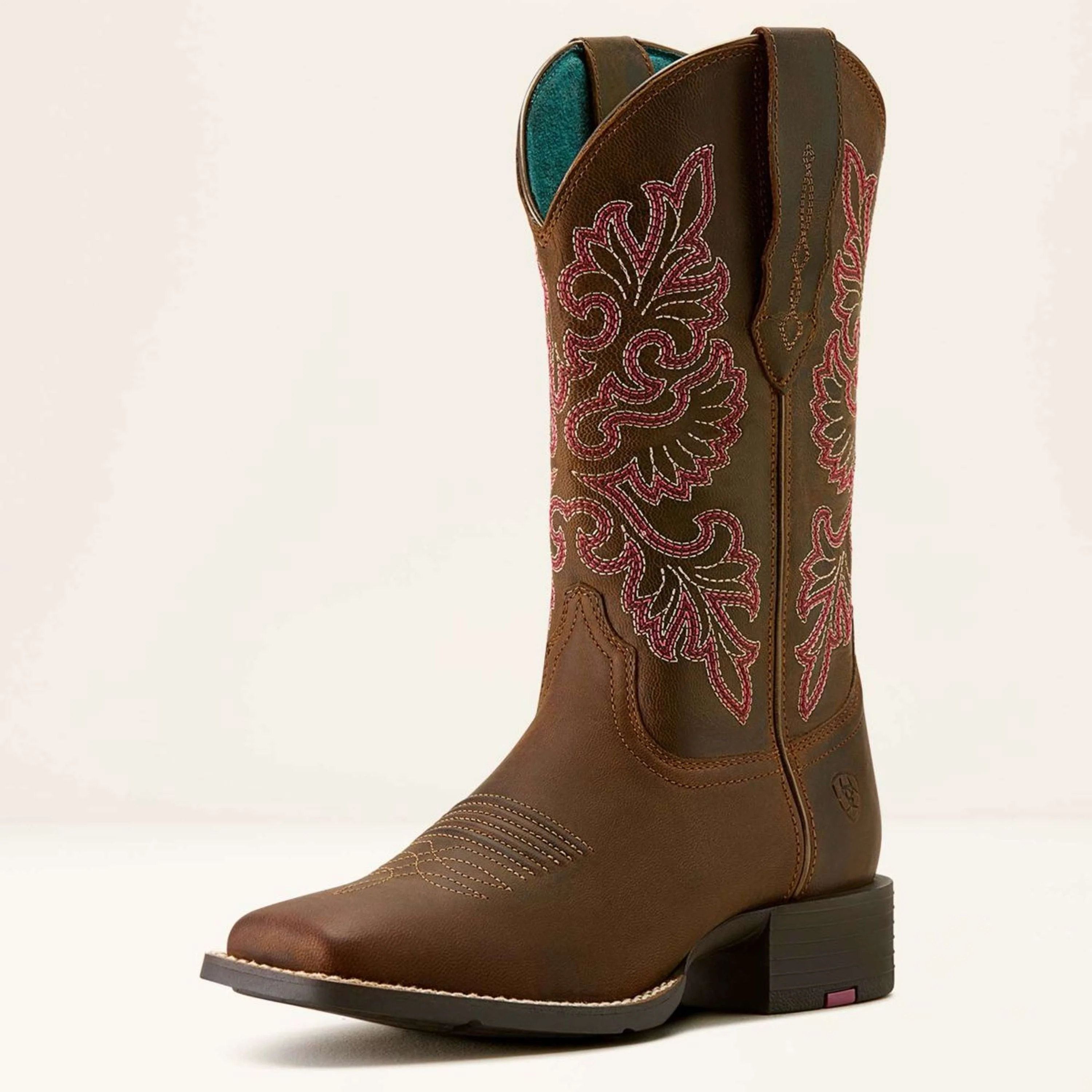 Ariat Stivali Western Round Up Wide Square Toe Sassy Brown - Image 3