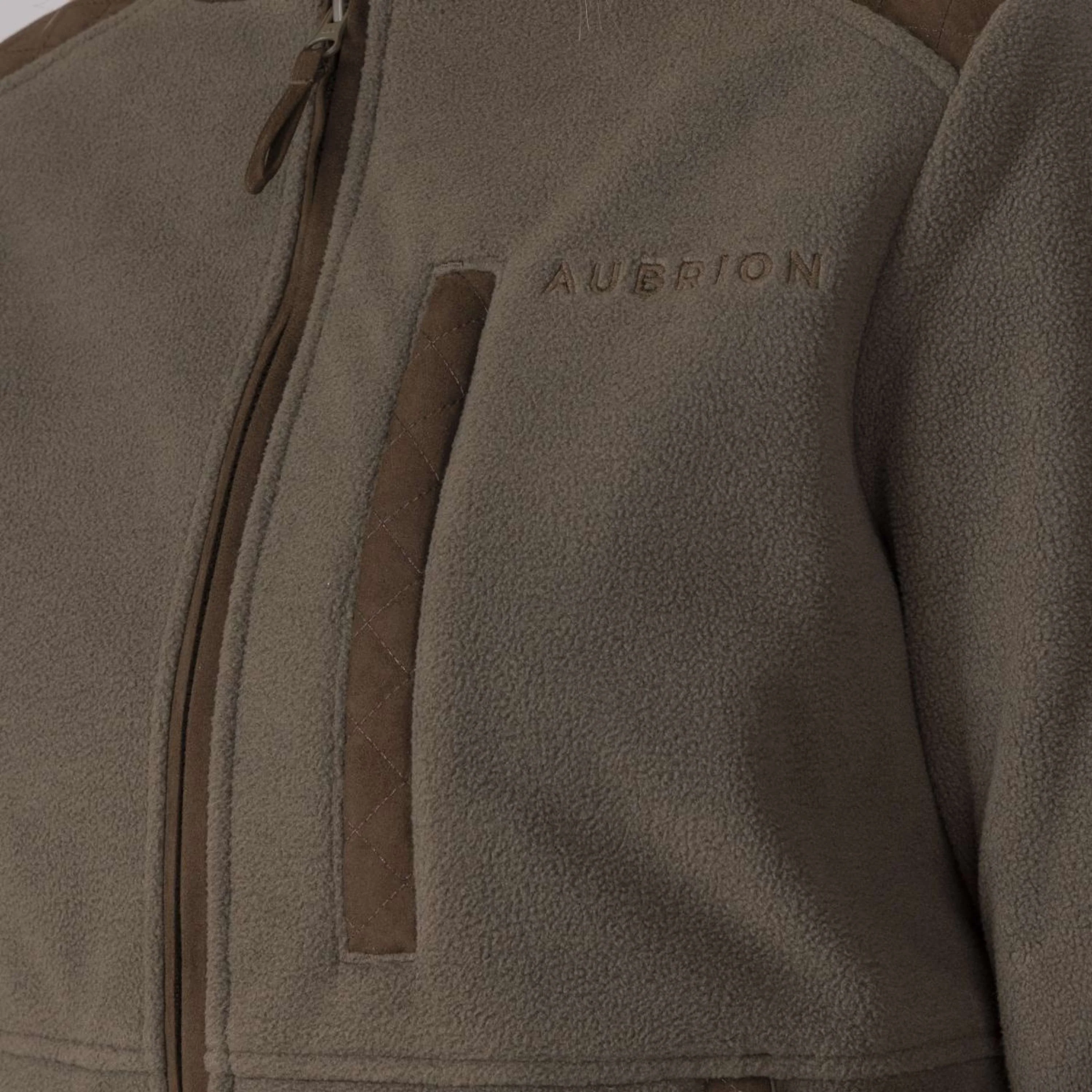 Aubrion by Shires Felpa con cappuccio e zip Heritage Fleece Oliva scura - Image 41
