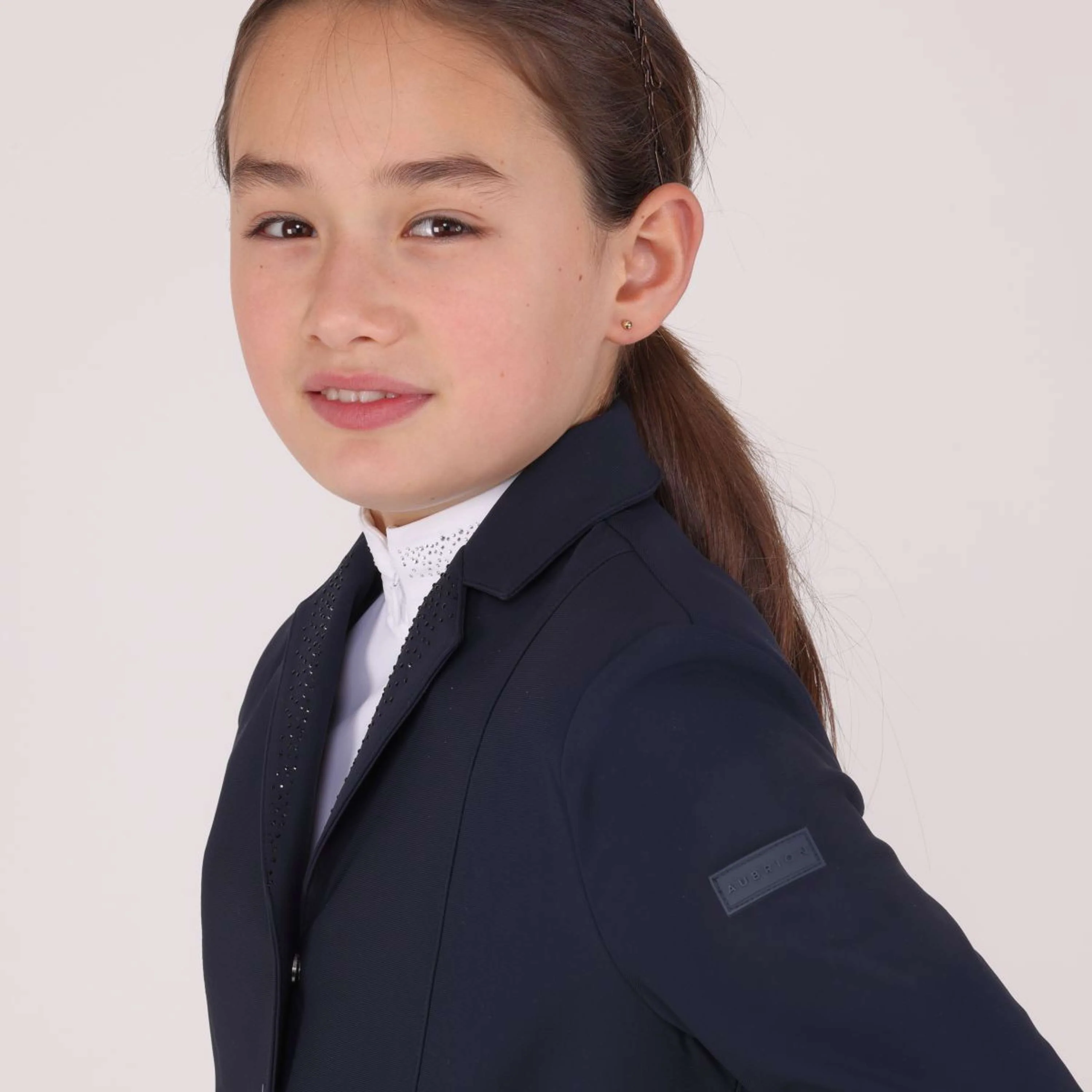 Aubrion by Shires Giacca da Competizione Optima GX Bambini Navy - Image 4