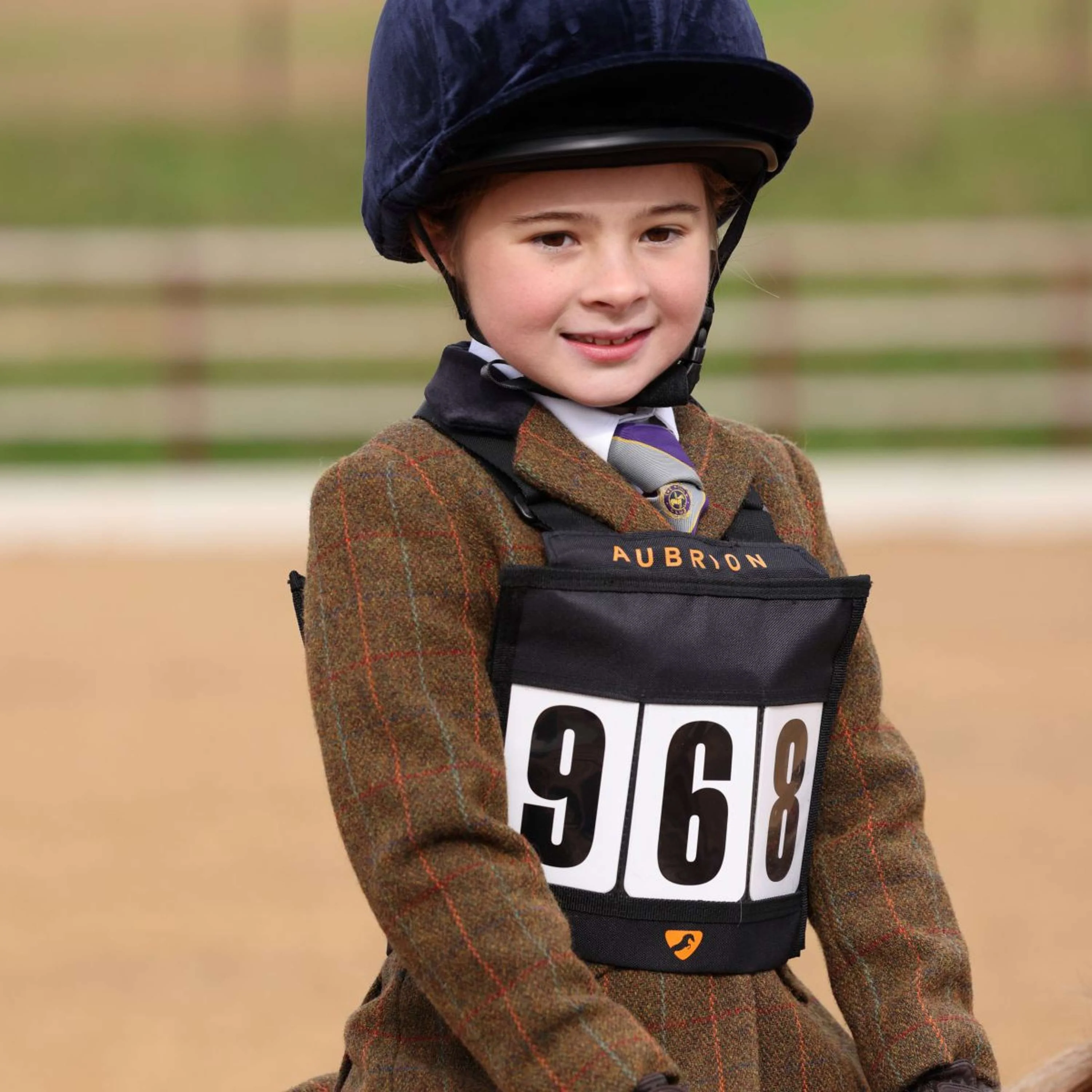 Aubrion by Shires Giacca da Competizione Saratoga Bambini Ruggine Check - Image 12