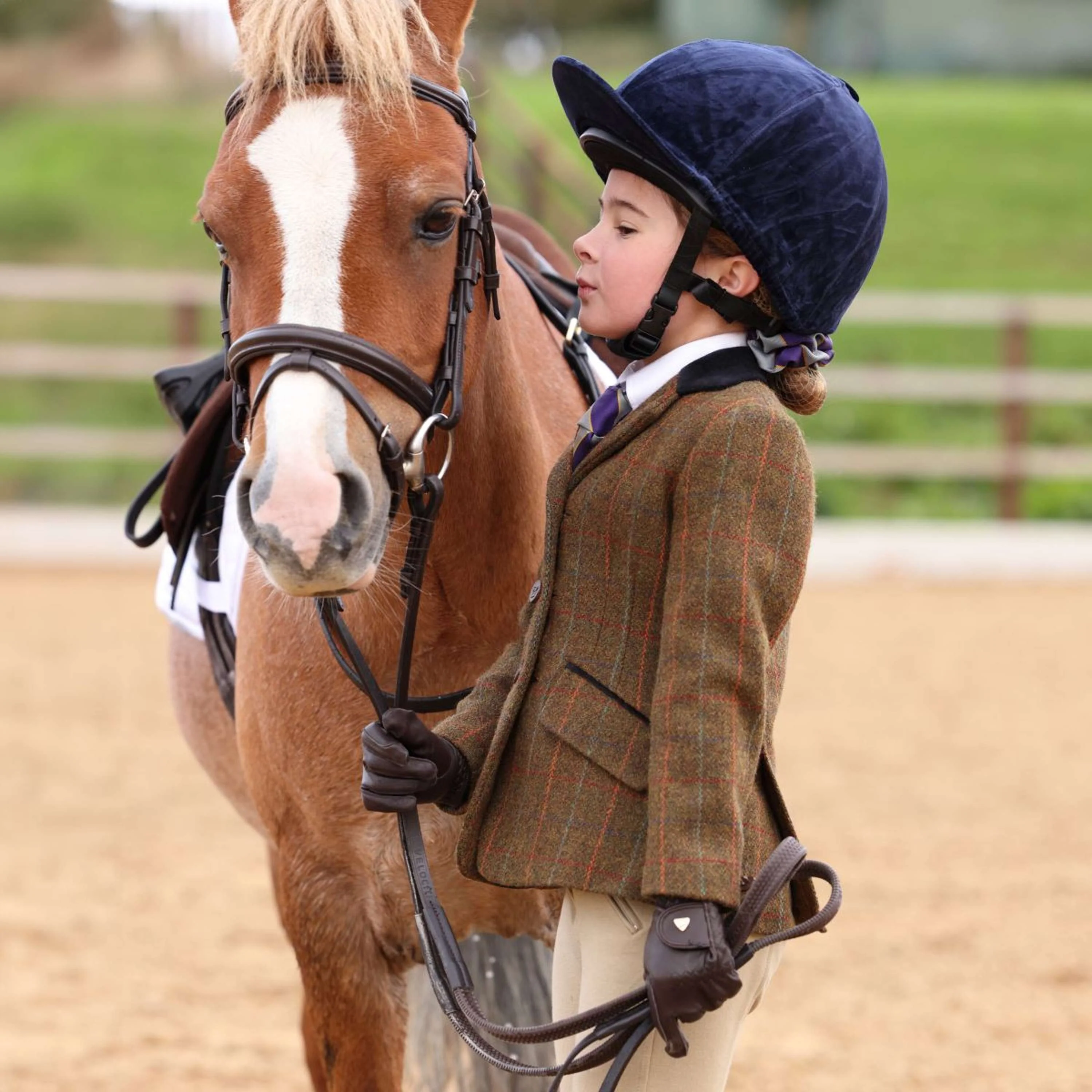 Aubrion by Shires Giacca da Competizione Saratoga Bambini Ruggine Check - Image 6