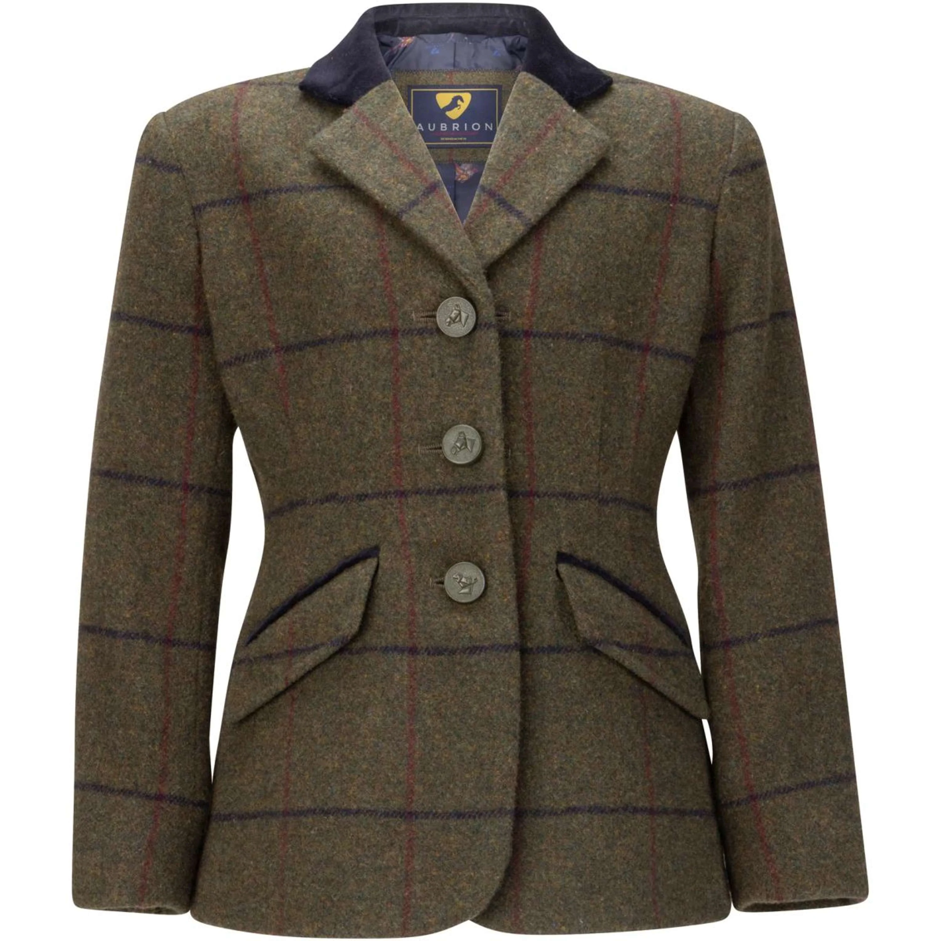 Aubrion by Shires Giacca da Competizione Saratoga Bambini Spruce Verde Check