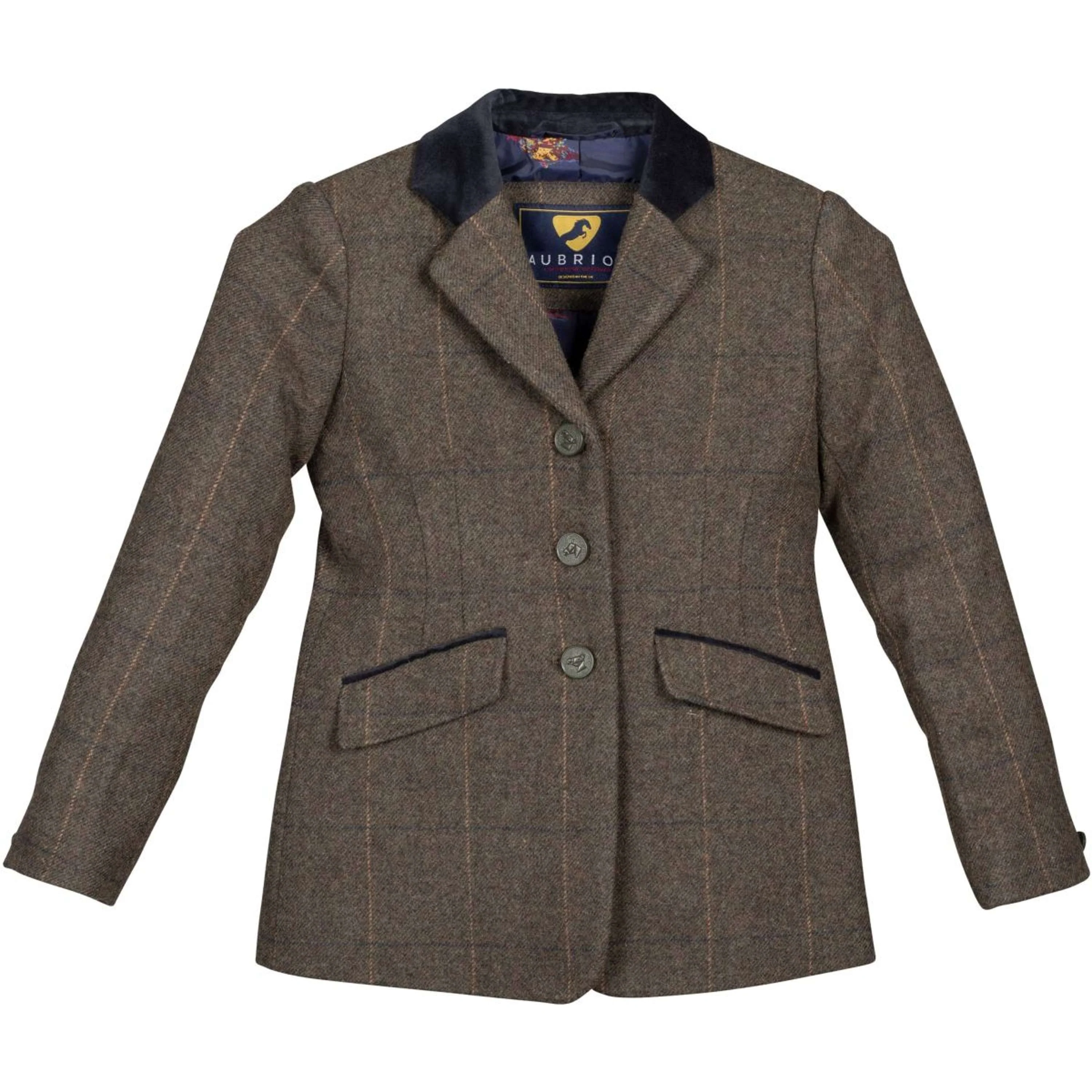 Aubrion by Shires Giacca da Competizione Saratoga Bambini Verde Check