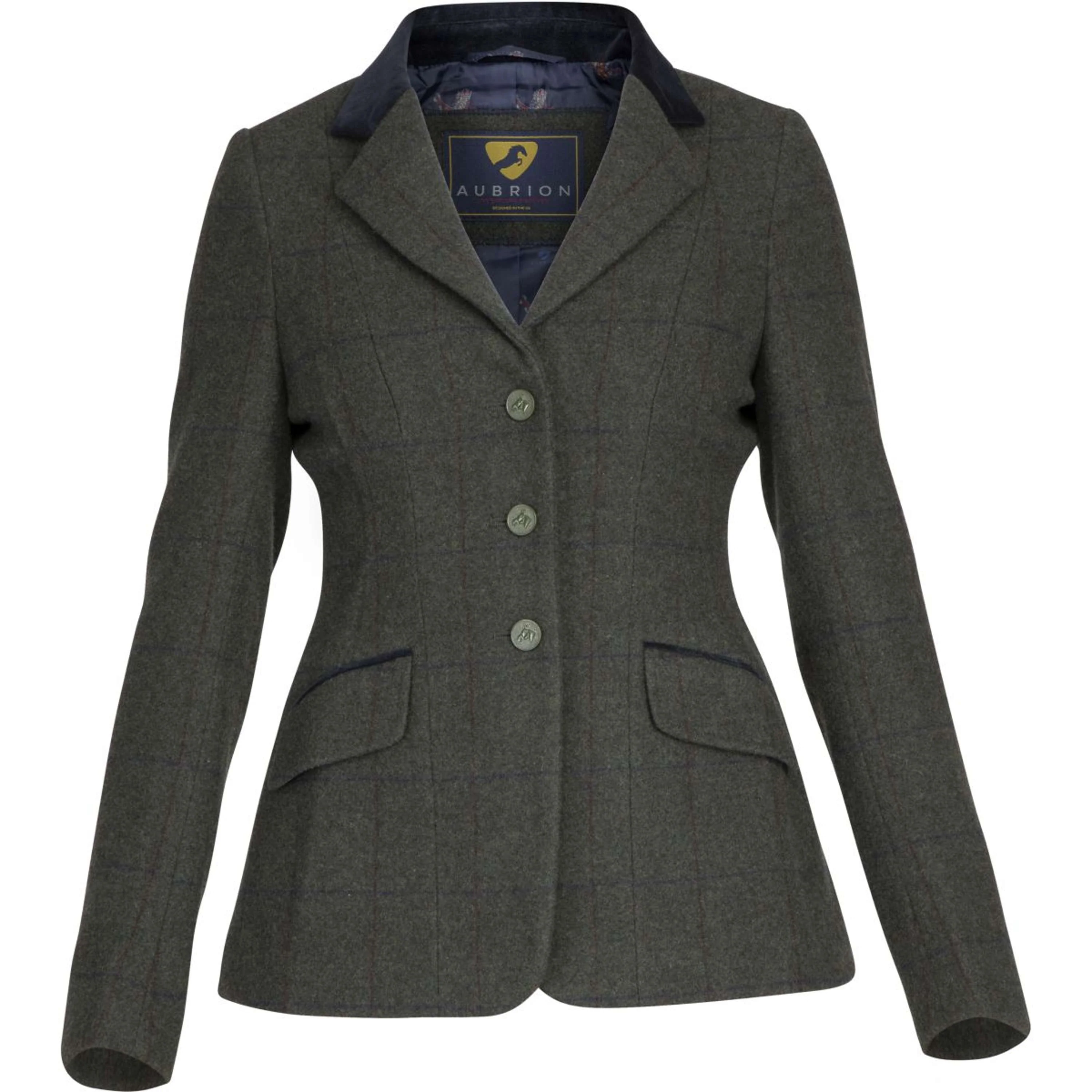 Aubrion by Shires Giacca da Competizione Saratoga Elm Verde Check