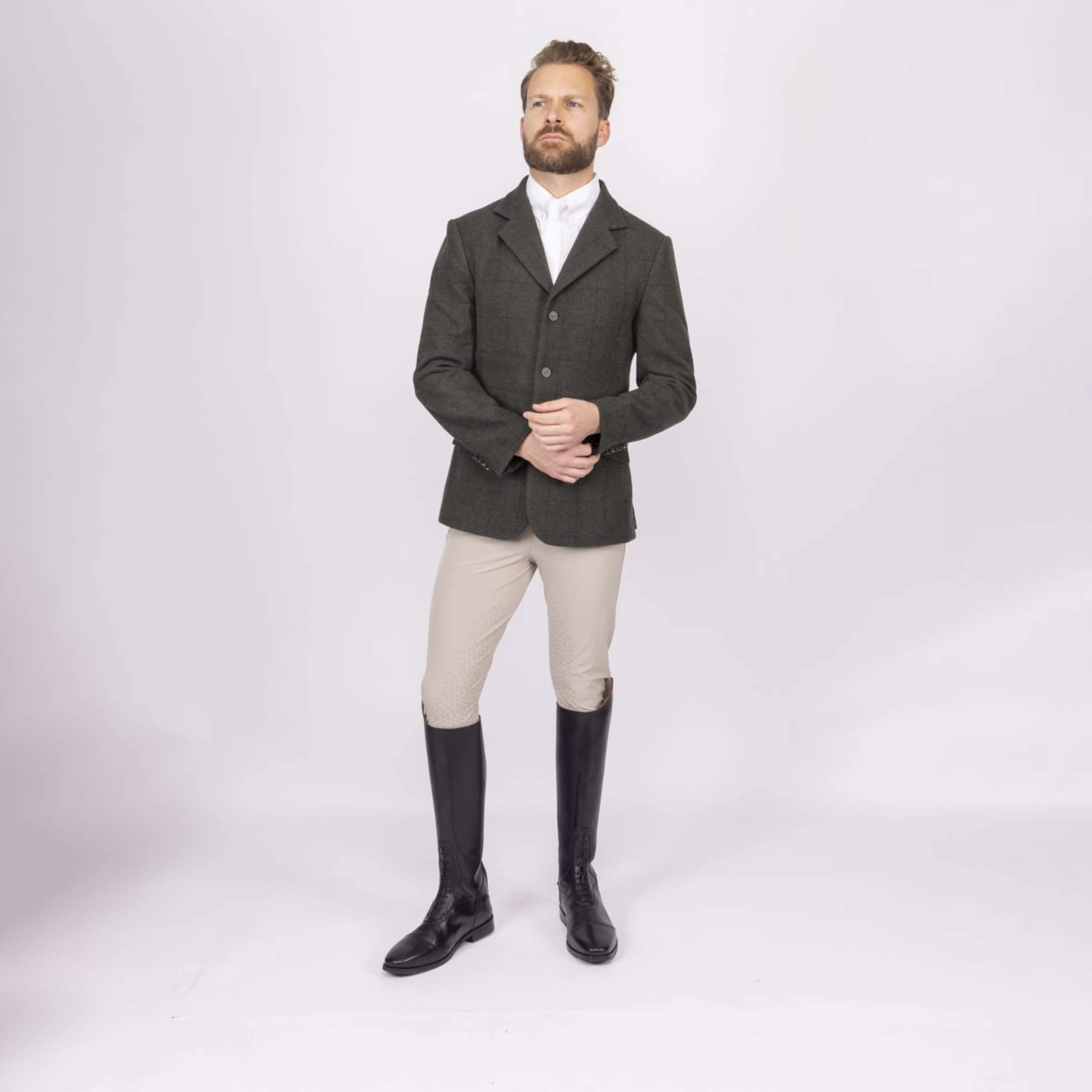 Aubrion by Shires Giacca da Competizione Saratoga Uomini Elm Verde Check - Image 9