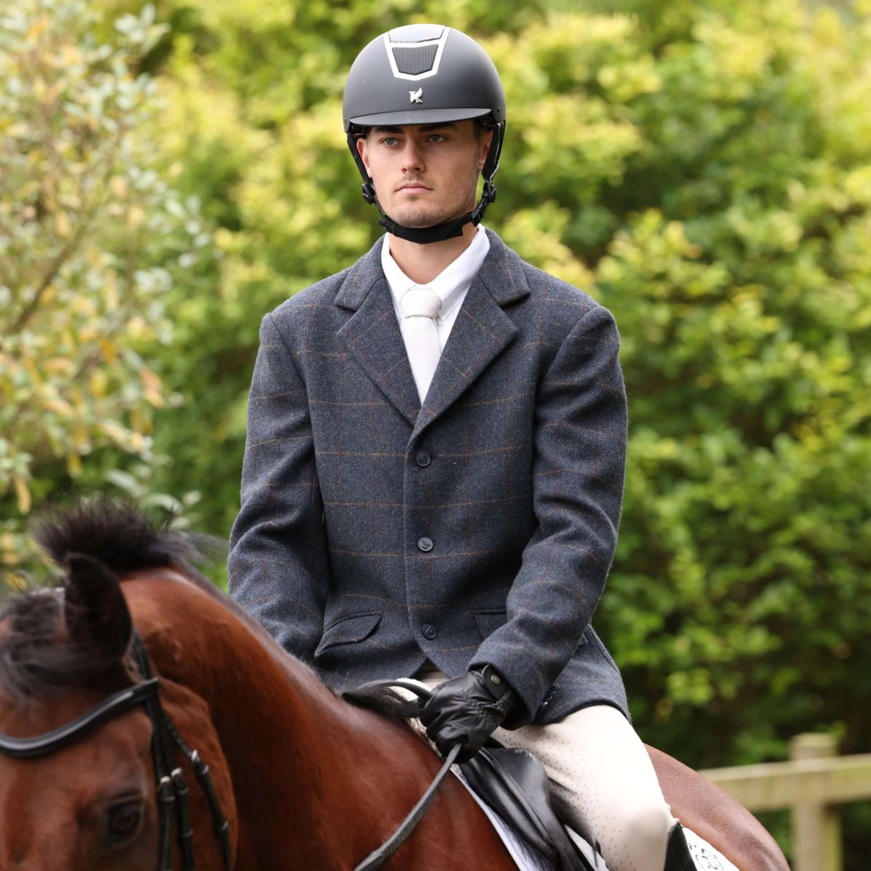 Aubrion by Shires Giacca da Competizione Saratoga Uomini Juniper Navy Check - Image 16