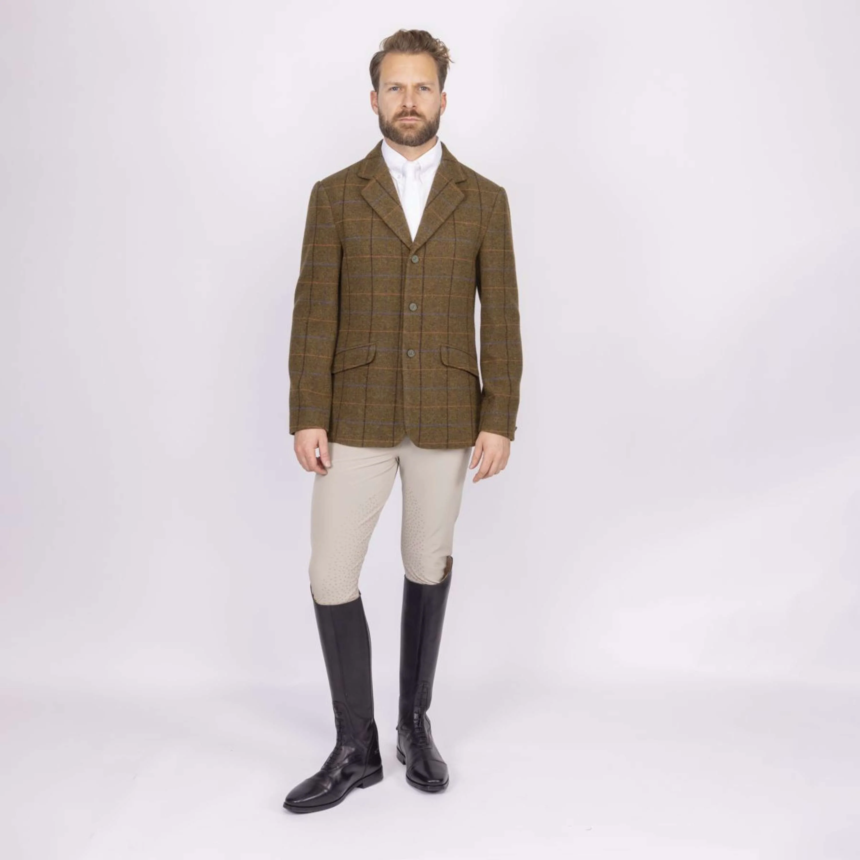 Aubrion by Shires Giacca da Competizione Saratoga Uomini Rovere Marrone Check - Image 5