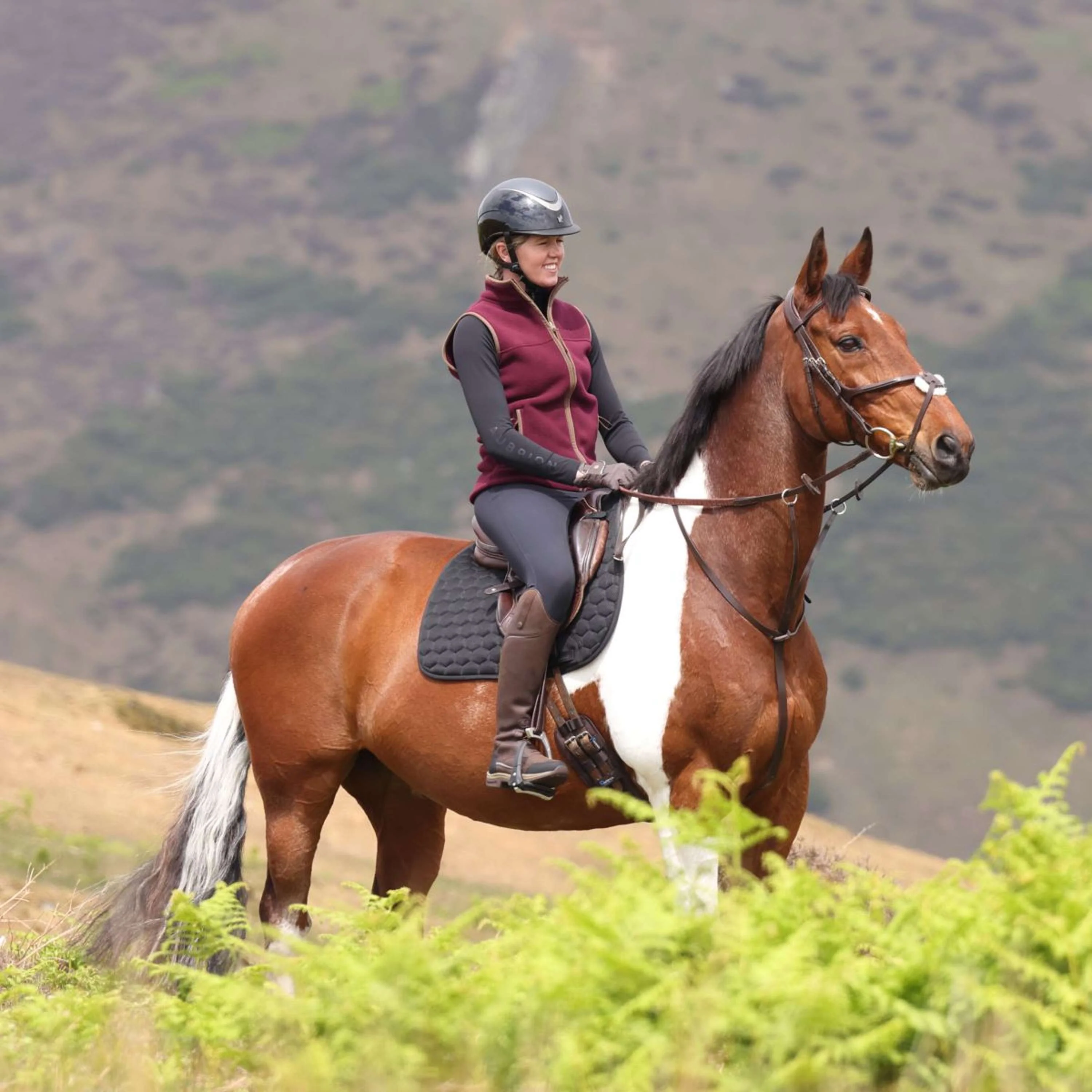 Aubrion by Shires Gilet Original Fleece Maroon - Image 2