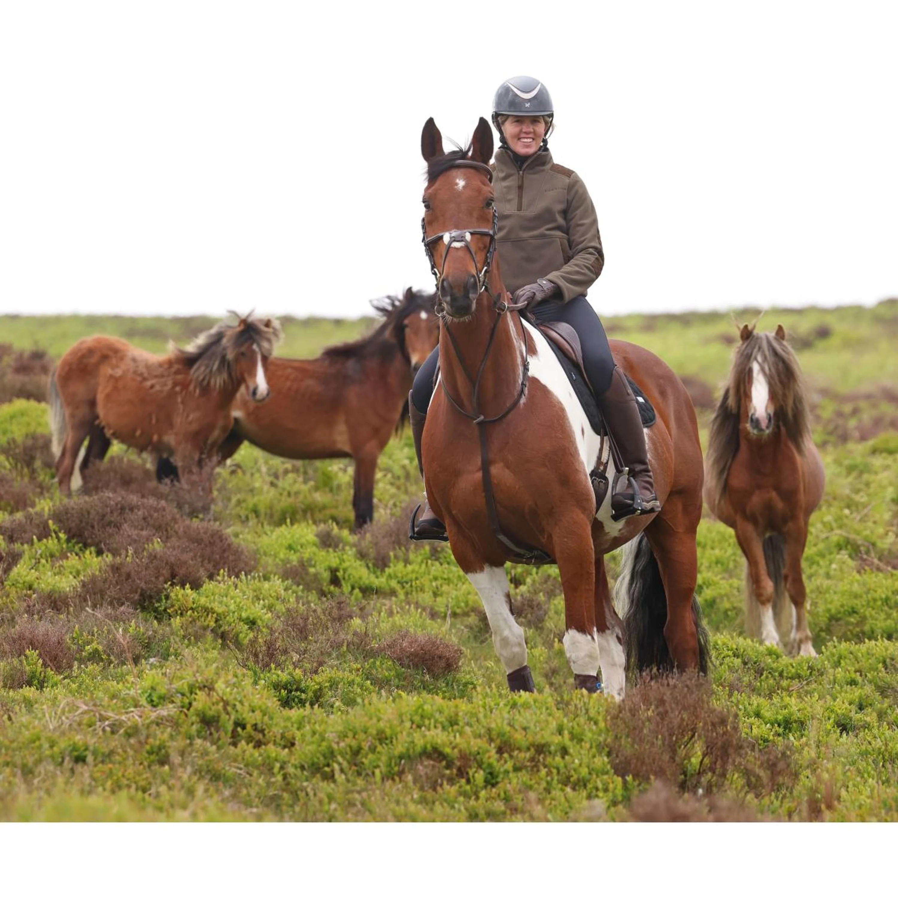 Aubrion by Shires Maglione Heritage Fleece Oliva scura - Image 17