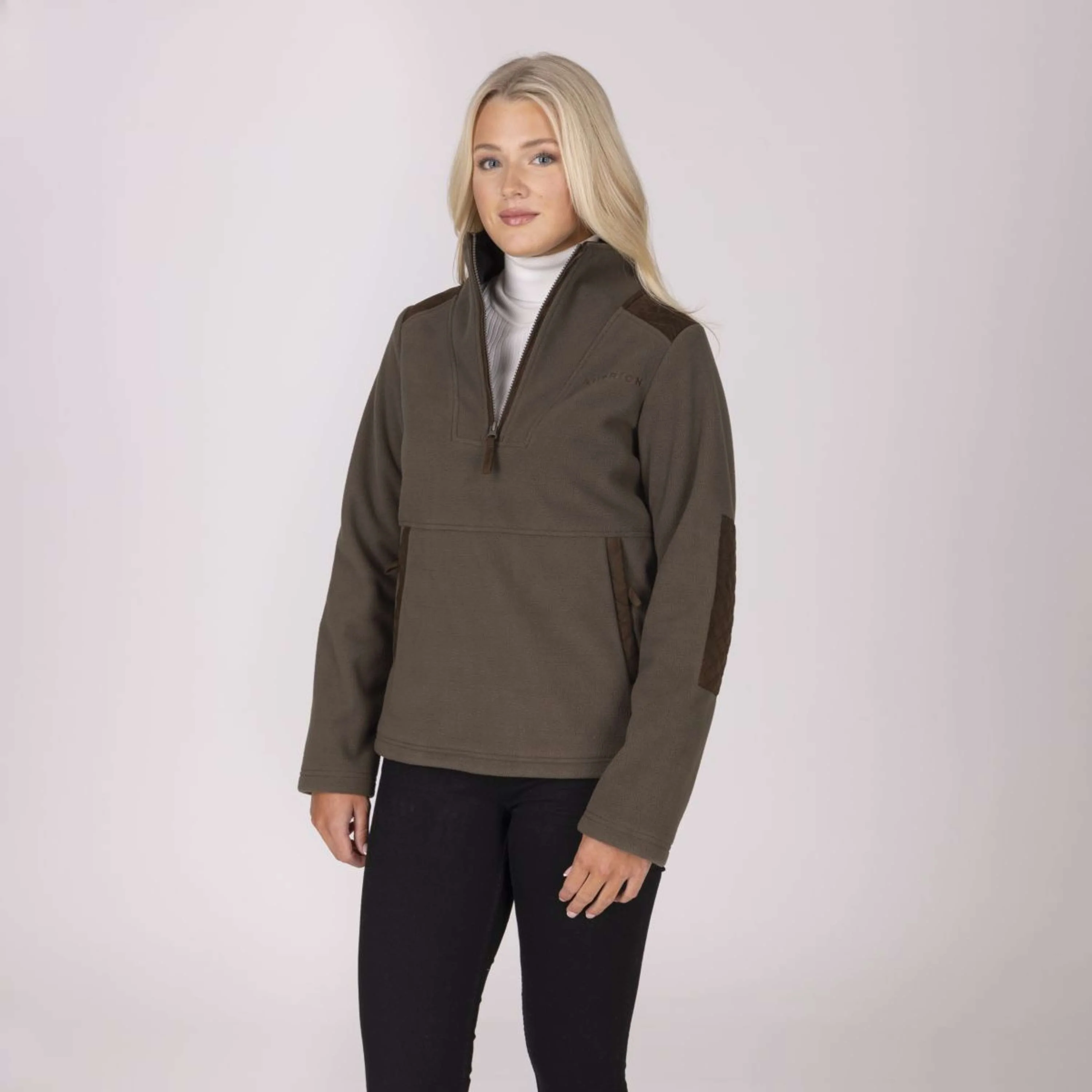 Aubrion by Shires Maglione Heritage Fleece Oliva scura - Image 31