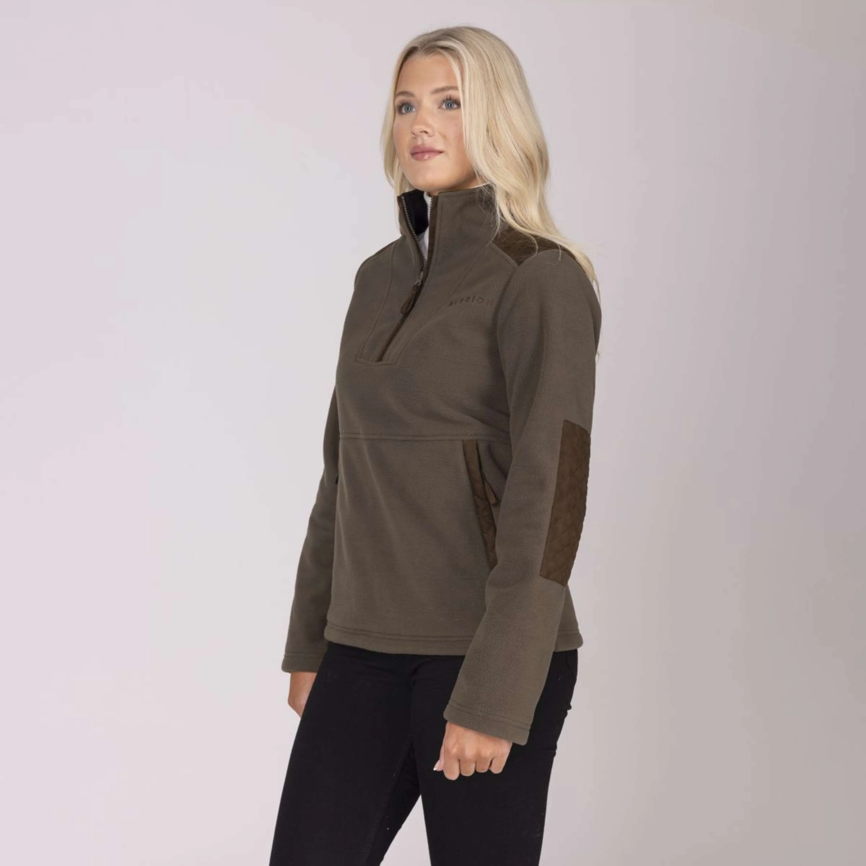 Aubrion by Shires Maglione Heritage Fleece Oliva scura - Image 32