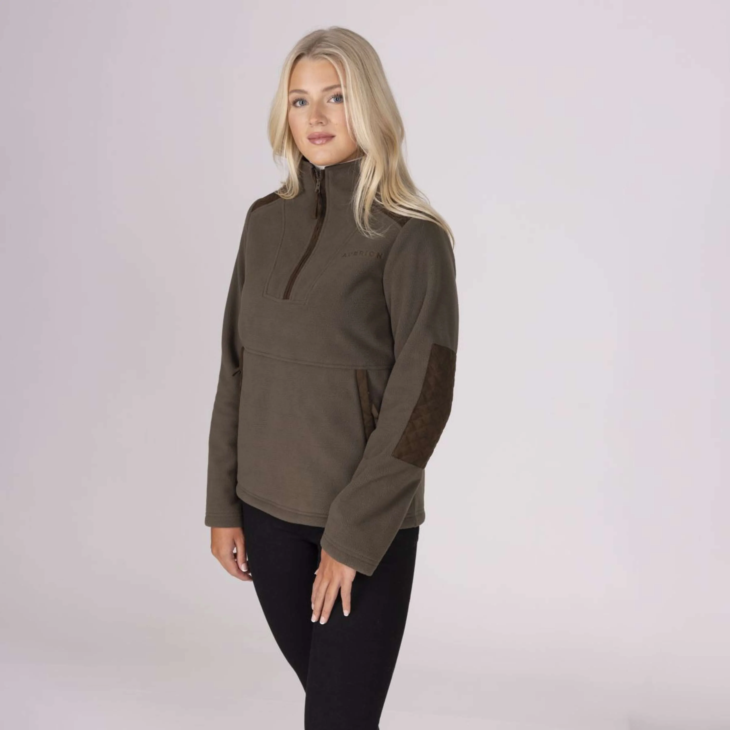 Aubrion by Shires Maglione Heritage Fleece Oliva scura - Image 36