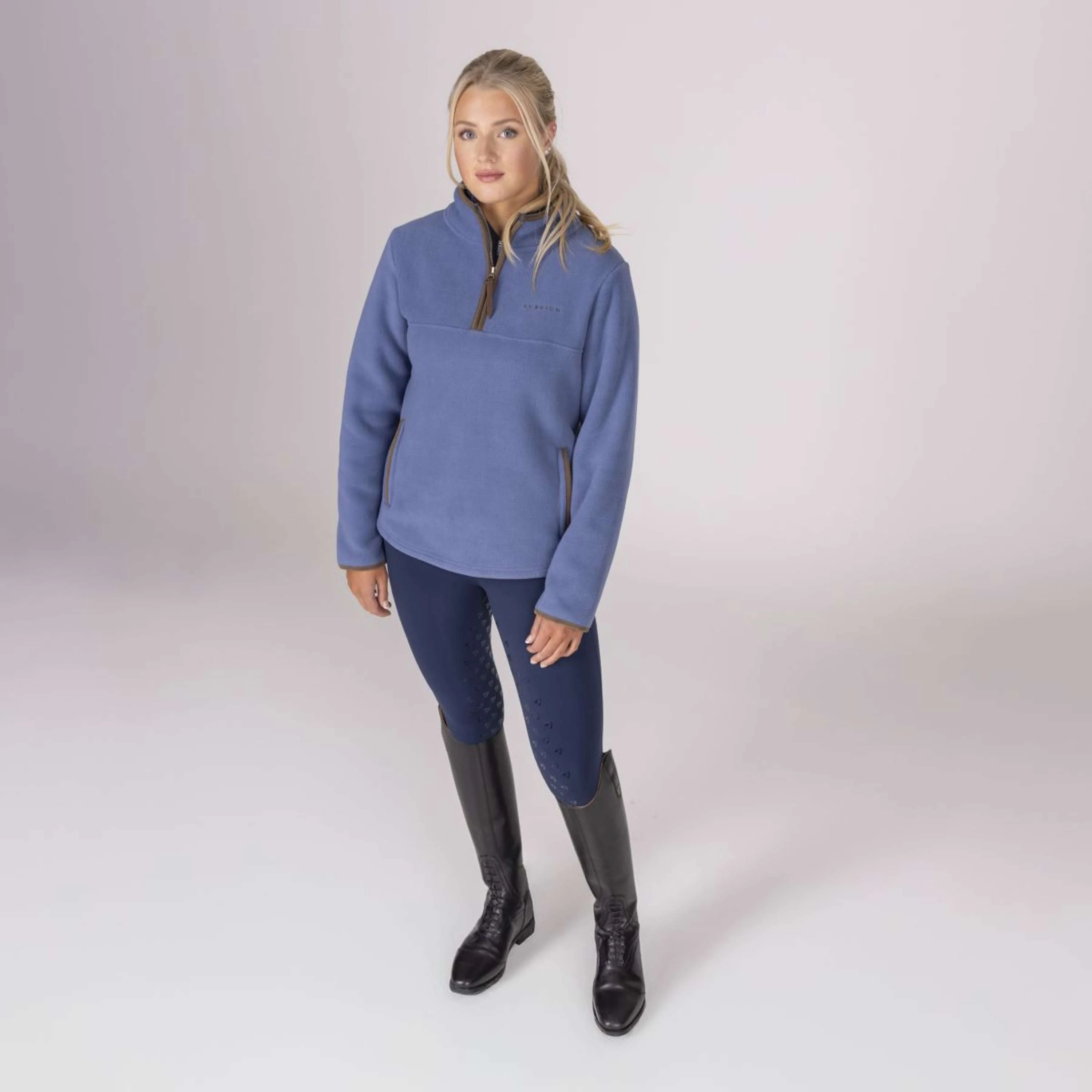 Aubrion by Shires Maglione Original Fleece Blu - Image 20