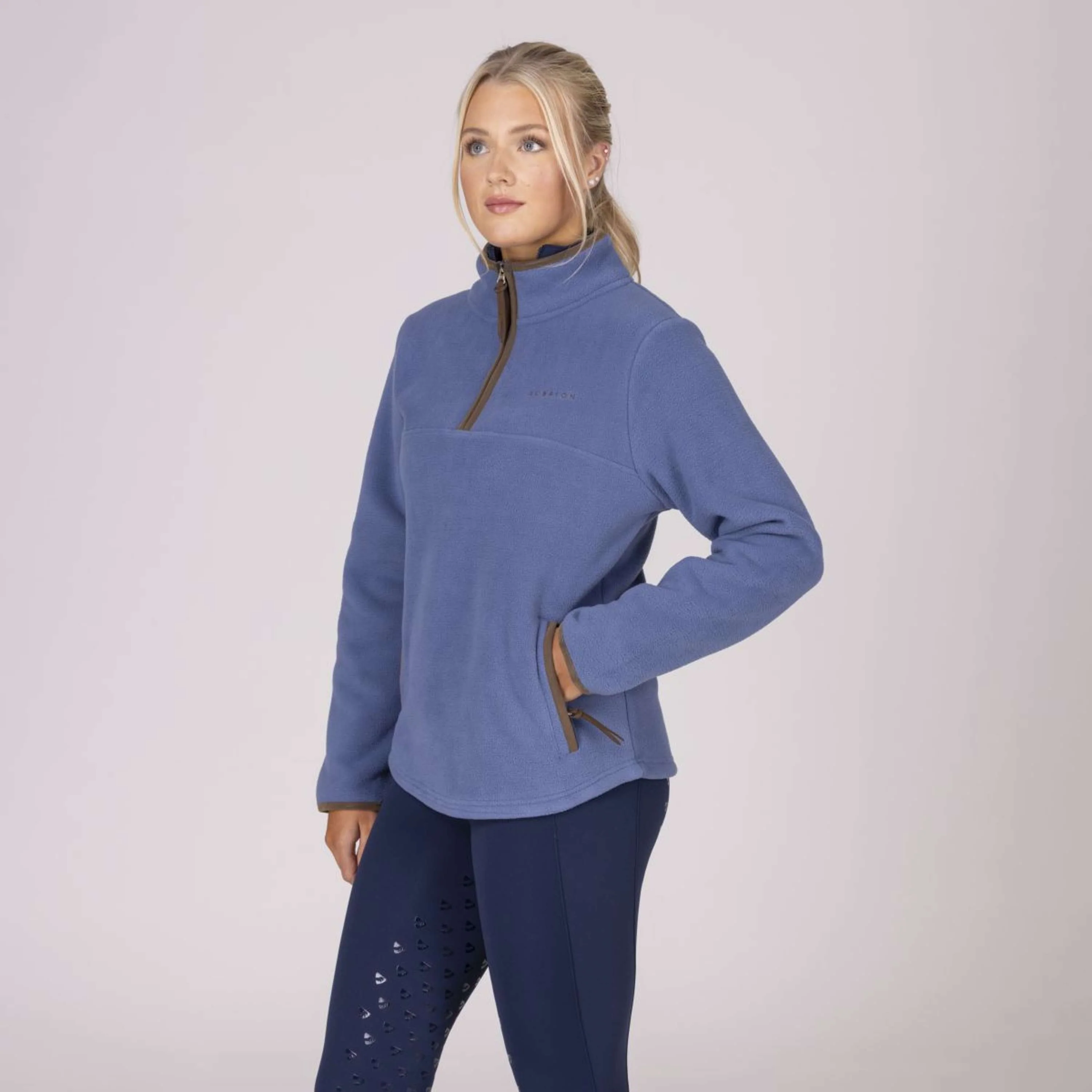 Aubrion by Shires Maglione Original Fleece Blu - Image 29