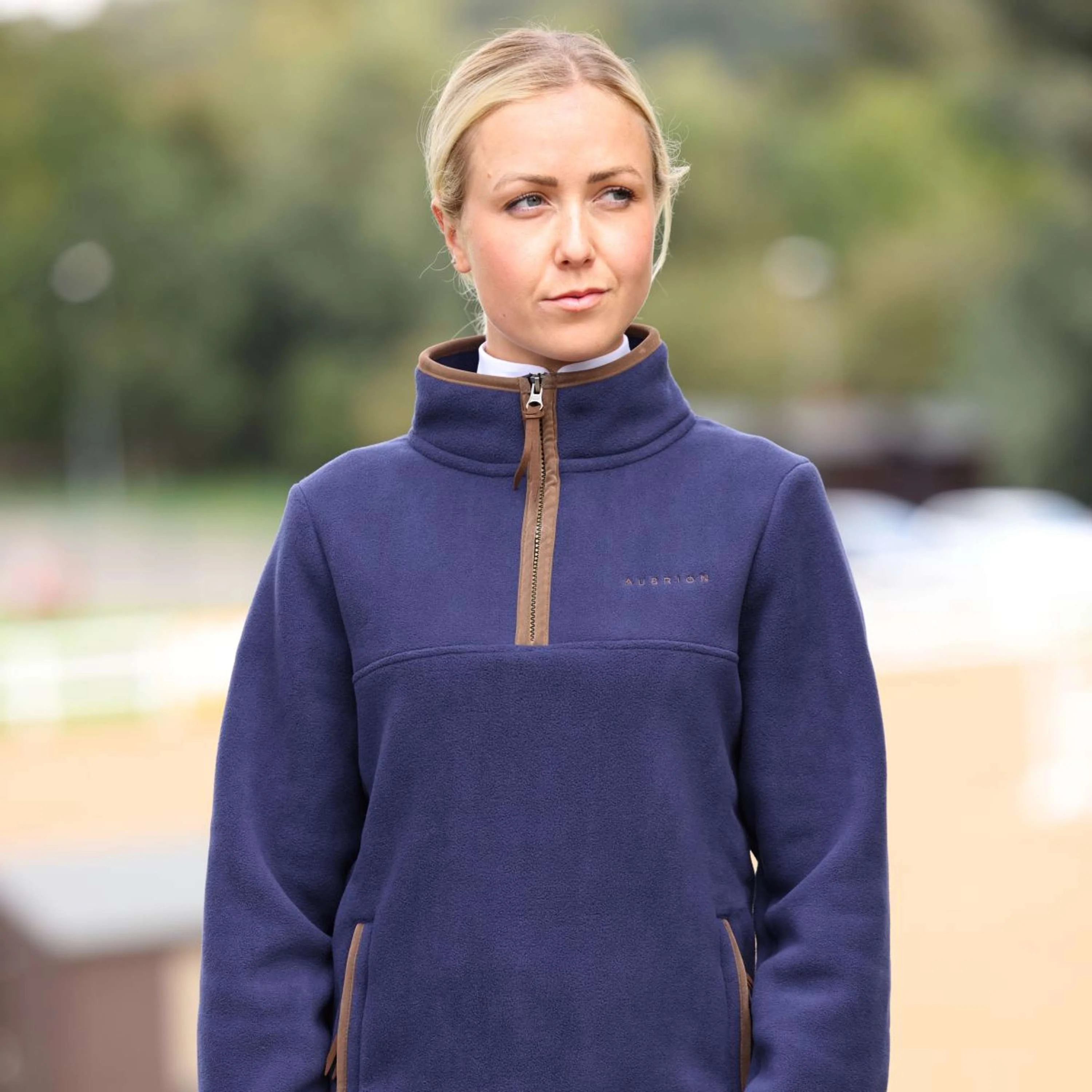 Aubrion by Shires Maglione Original Fleece Navy - Image 6