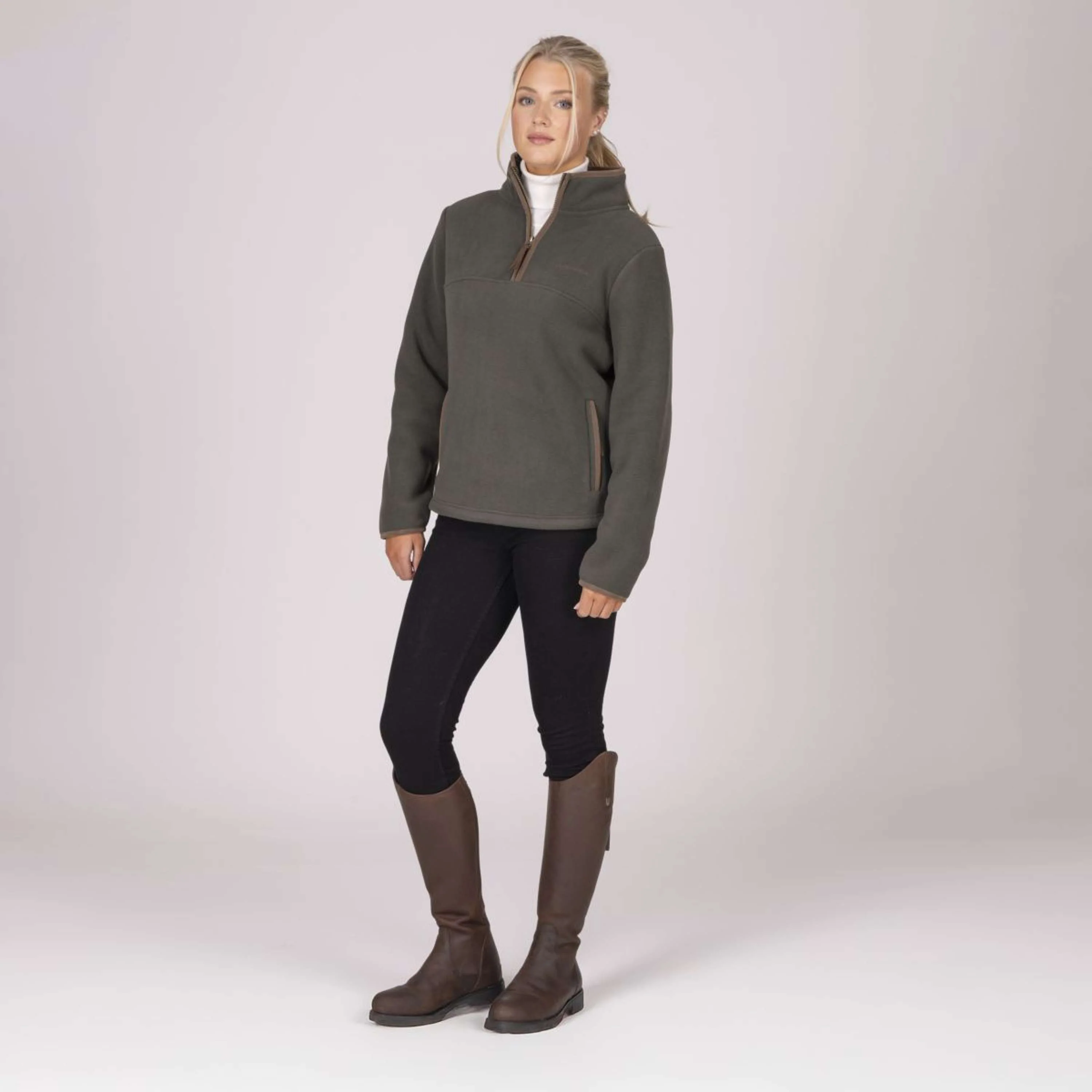Aubrion by Shires Maglione Original Fleece Verde - Image 11