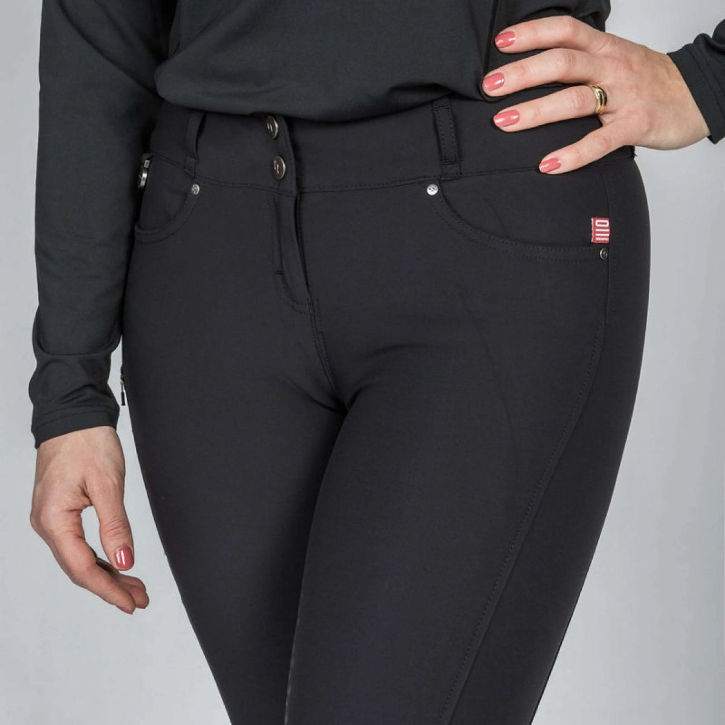 Back on Track Pantaloni da Equitazione Julia Full Grip Nero - Image 5