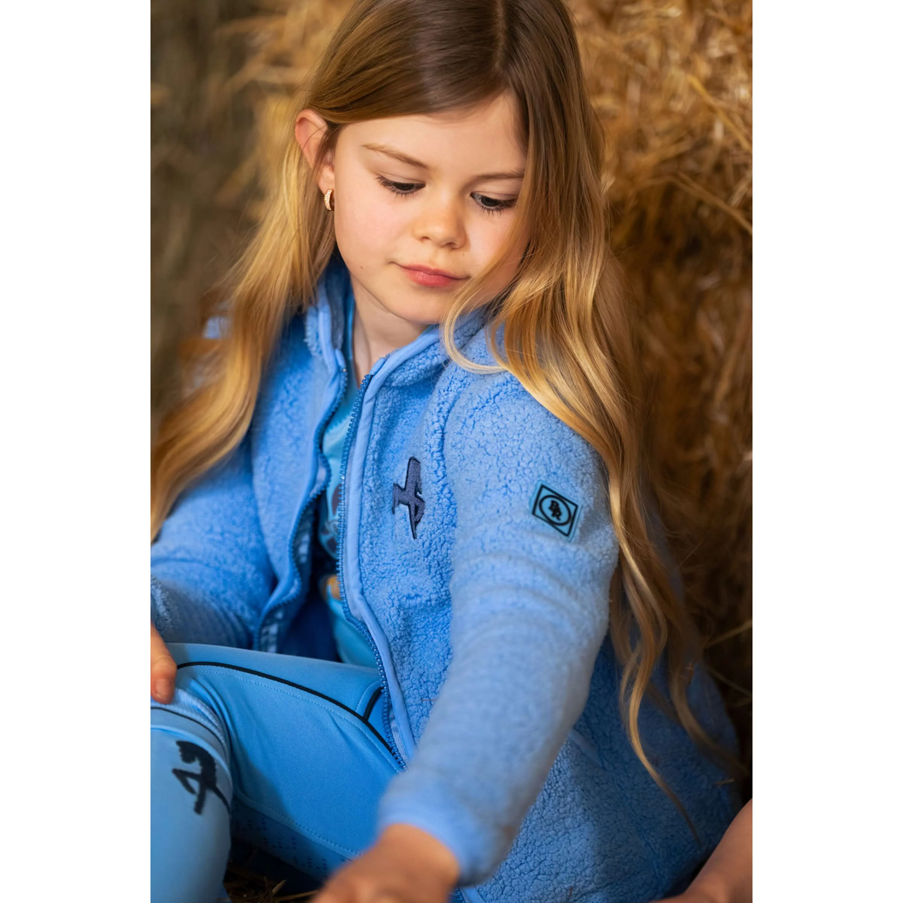 BR Felpa con cappuccio e zip Mini Horse Little Blue - Image 2