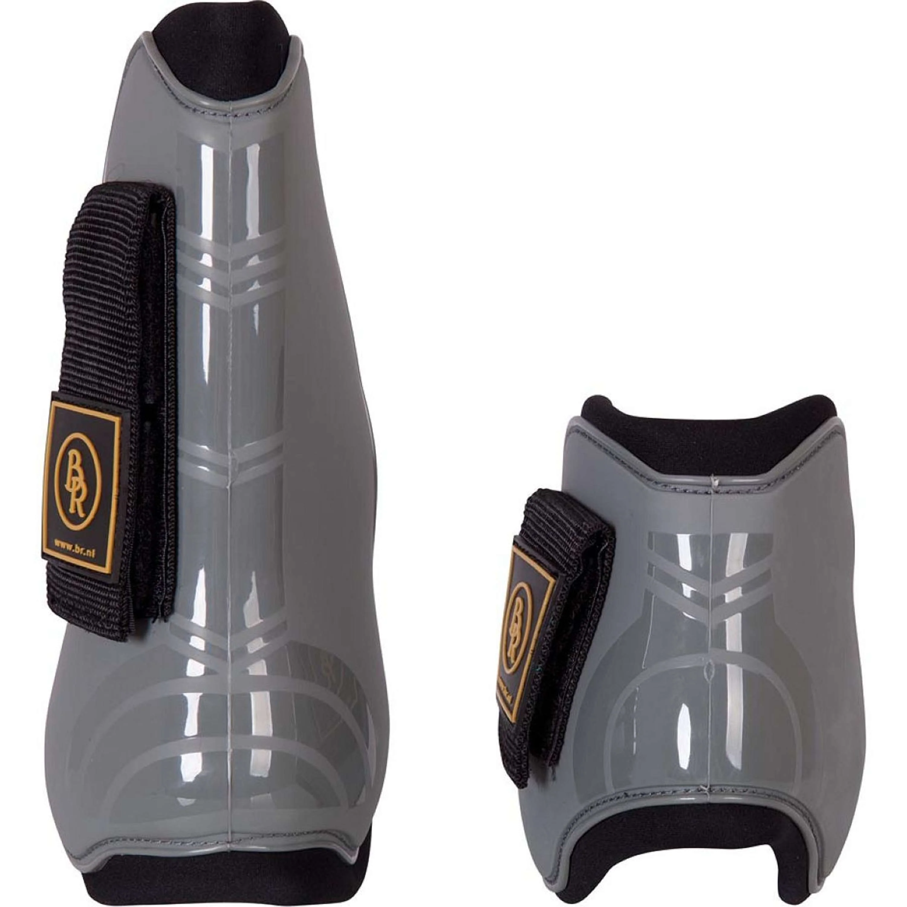 BR Set di Parastinchi e Paracolpi Pro Tech Pu Neoprene Grigio - Image 2