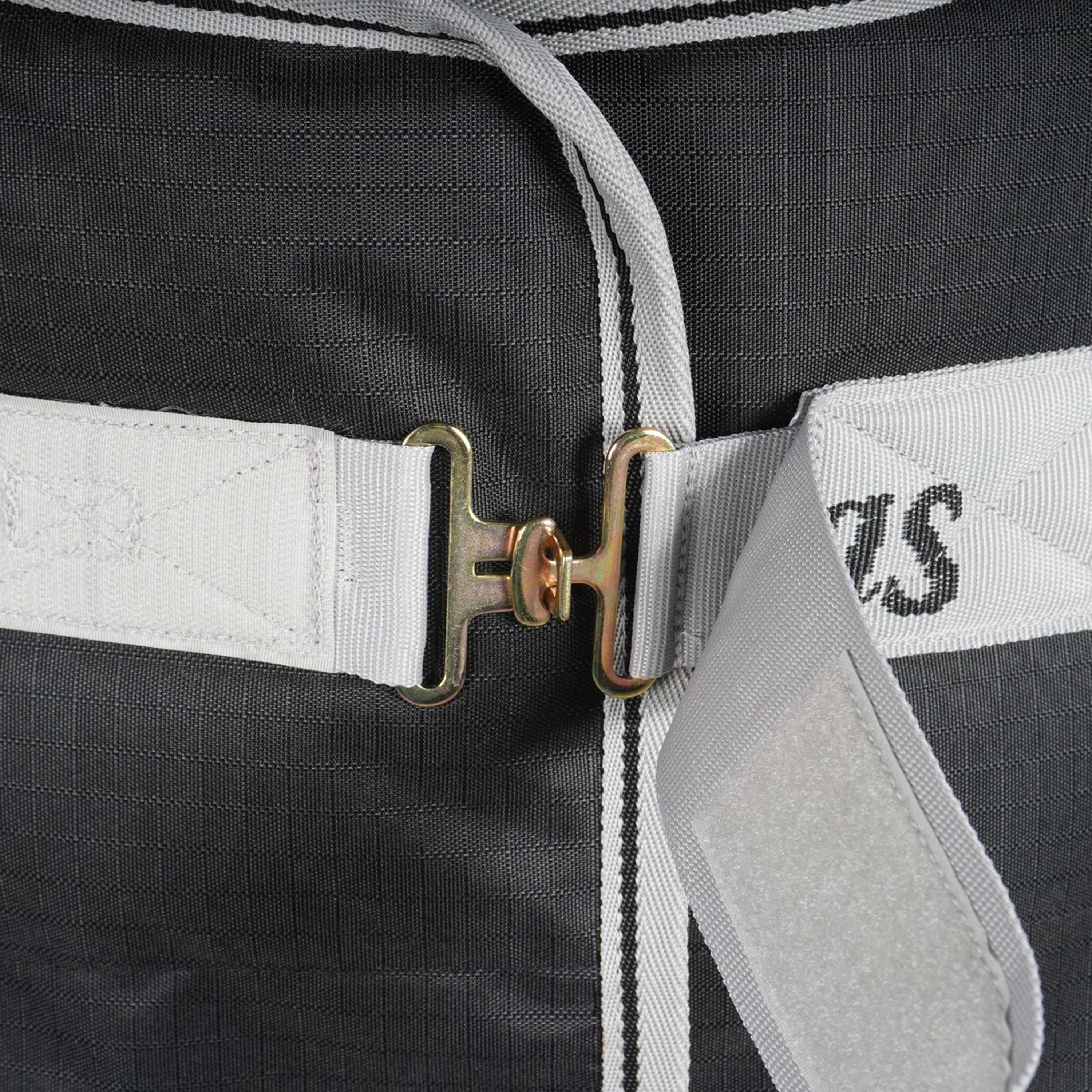 Bucas Anniversary Turnout Light Stay-Dry Black/Silver - Image 4