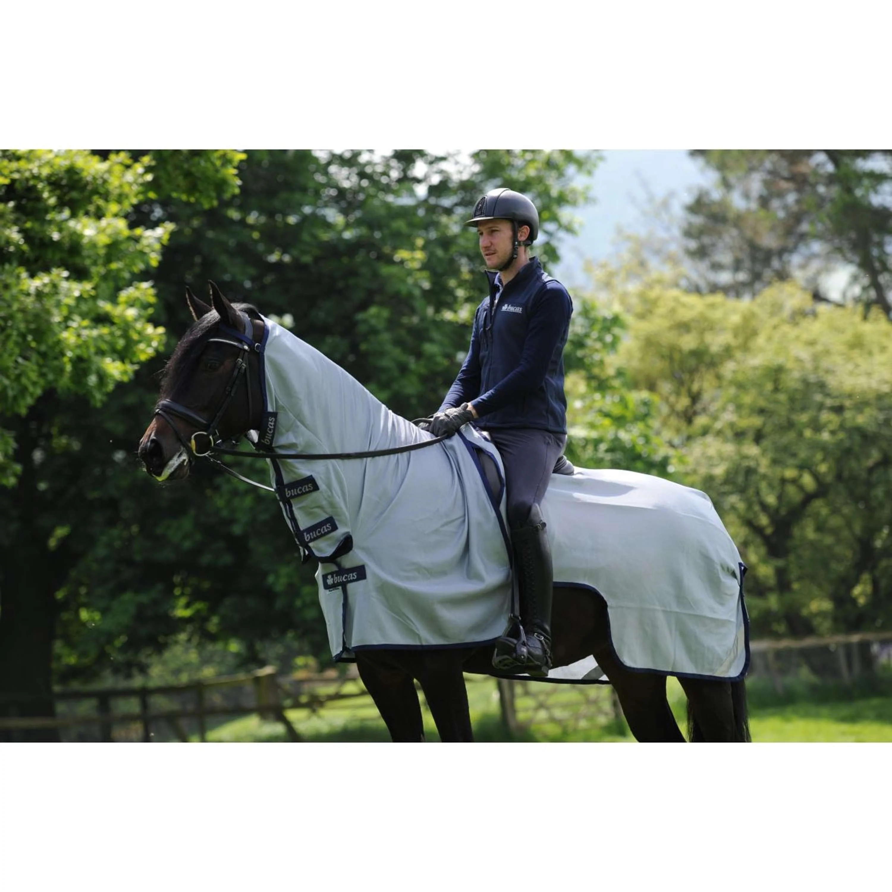 Bucas Buzz Off Riding Blu - Image 4