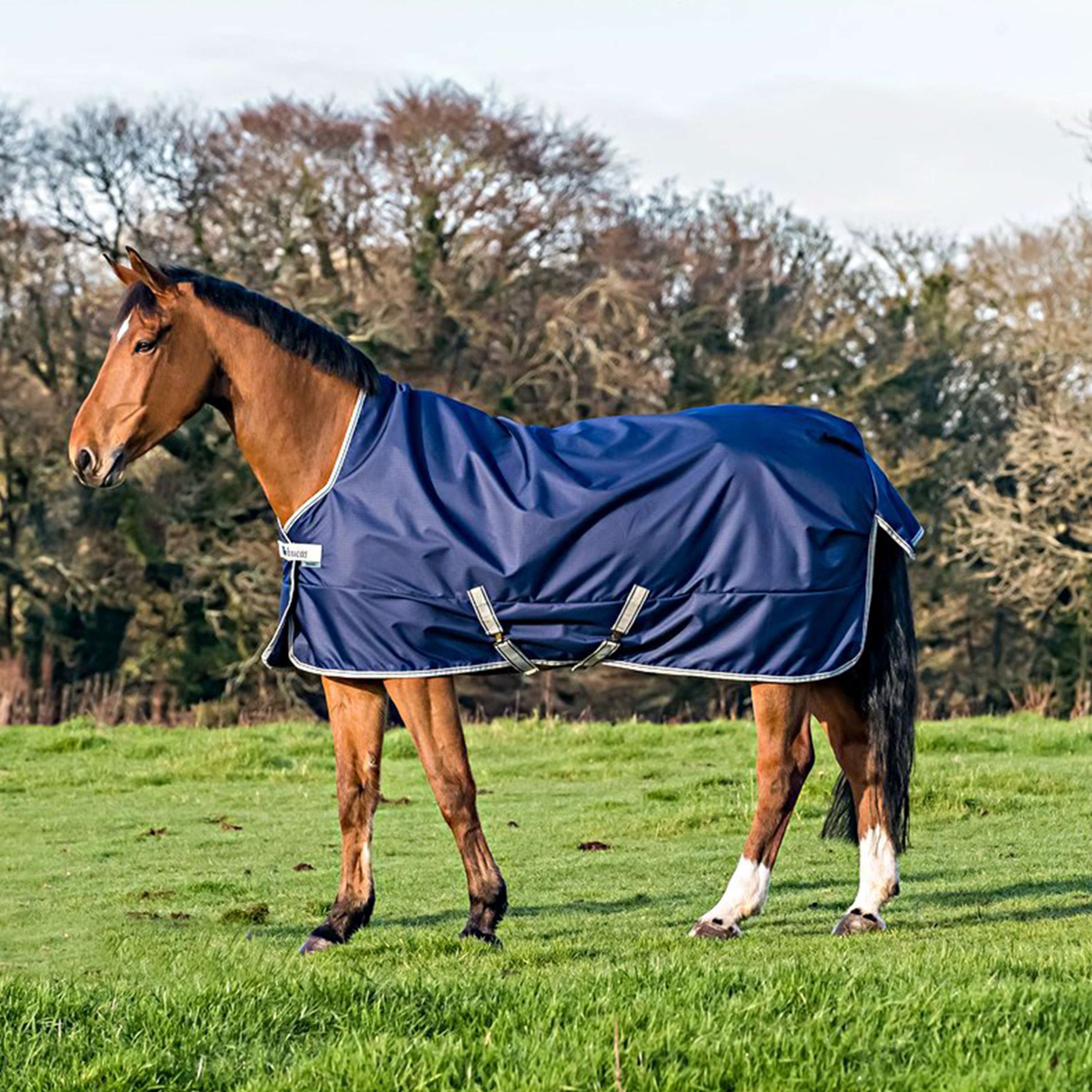 Bucas Turnout Freedom Light High Neck 0g Navy - Image 3