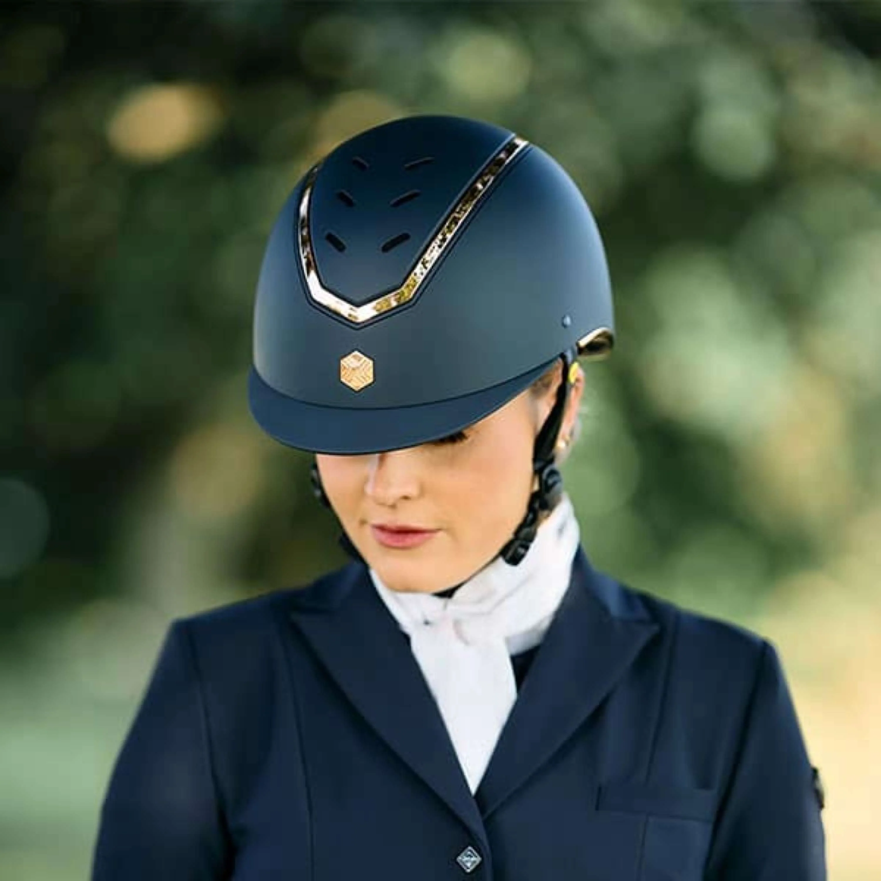 Charles Owen Casco da equitazione Kylo MIPS Navy Matte/Rose Gold - Image 4