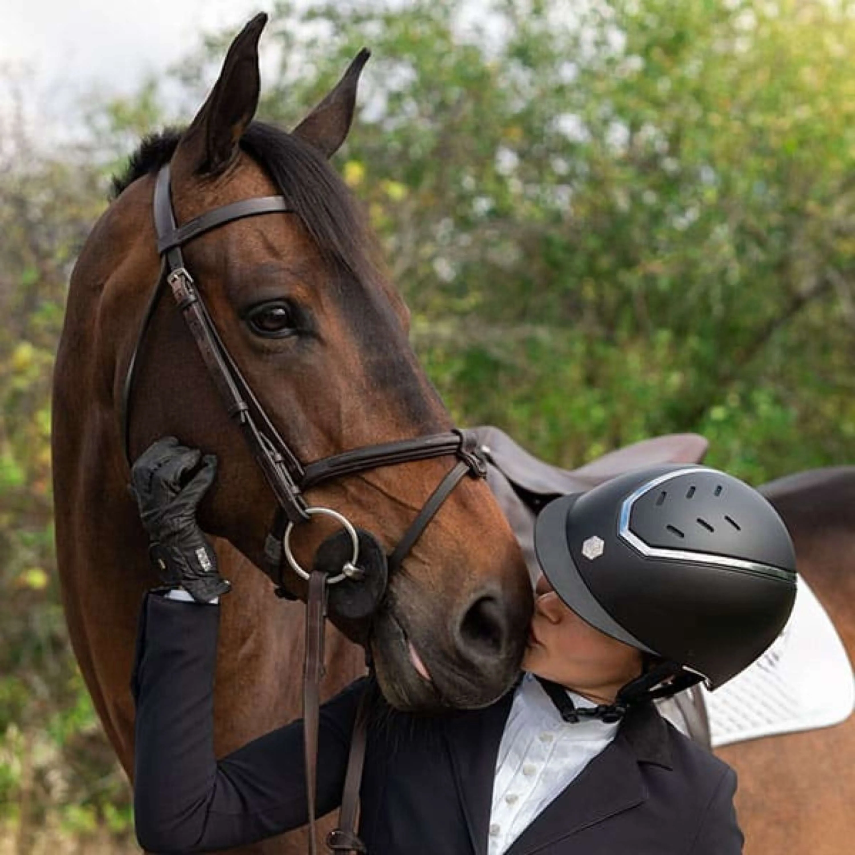 Charles Owen Casco da equitazione Kylo Black Matte/Silver - Image 4