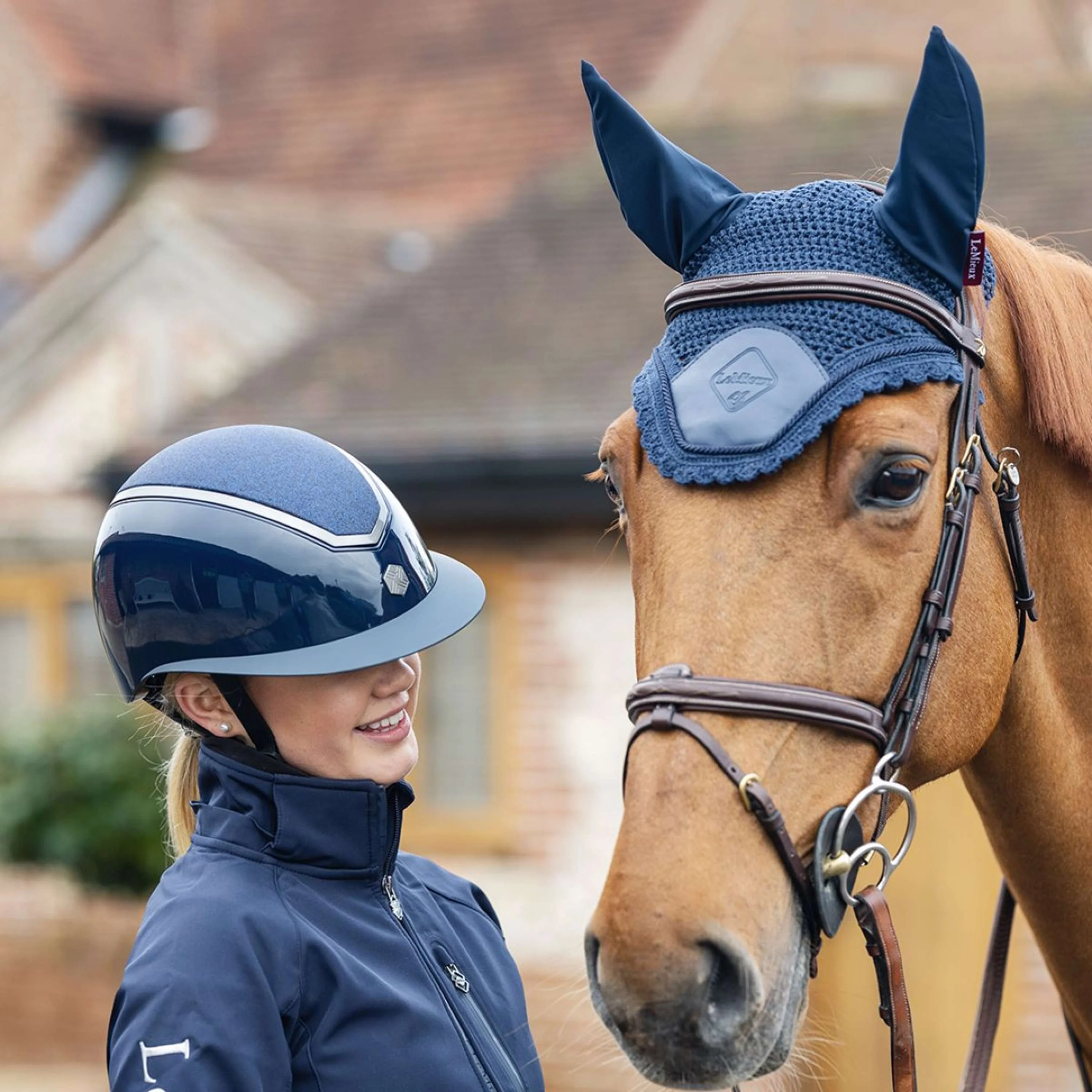 Charles Owen Casco da equitazione Kylo Sparkly Wide Peak Navy Gloss/Pewter - Image 5