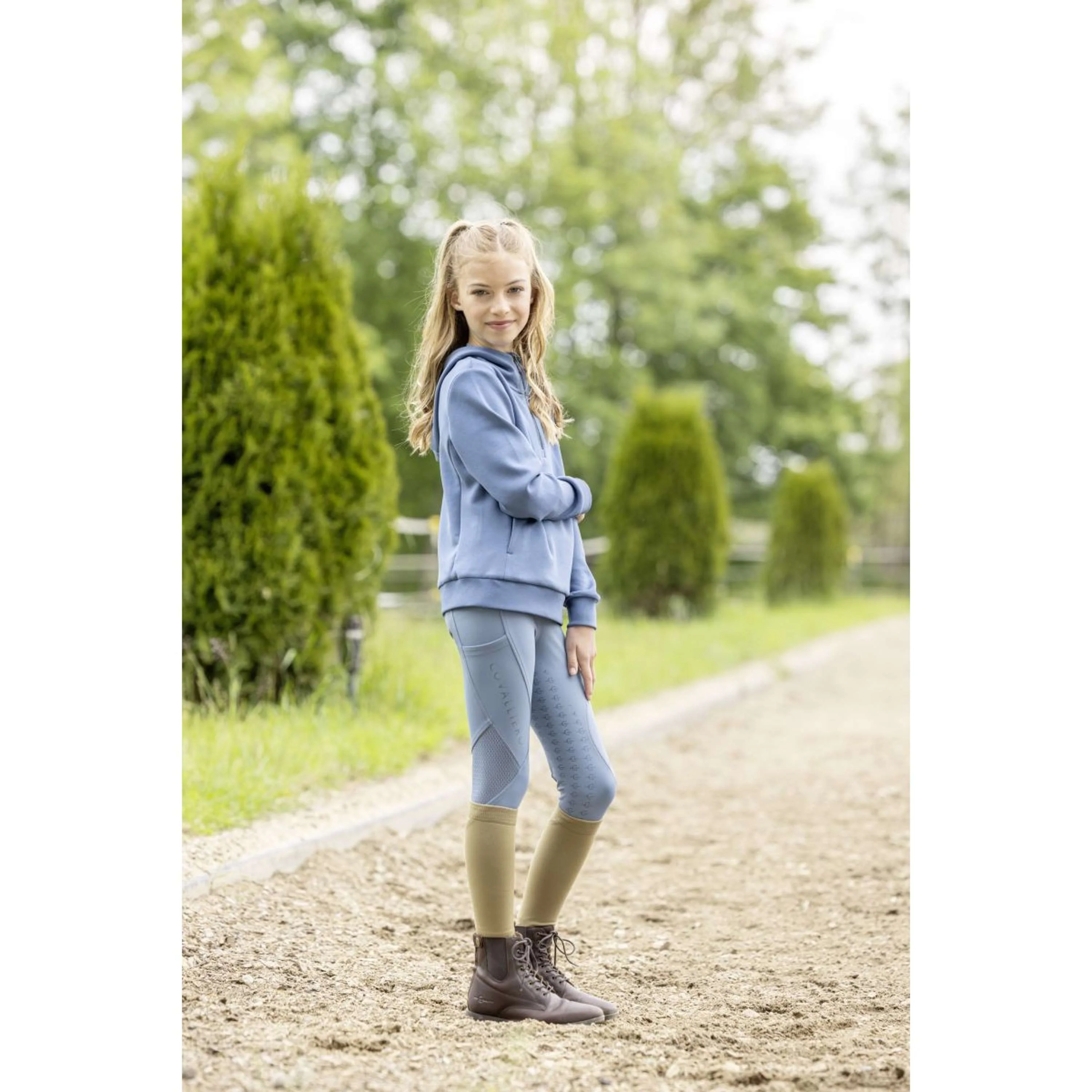 Covalliero Leggings da Equitazione Mesh SS26 Bambini Smoked Blue - Image 2