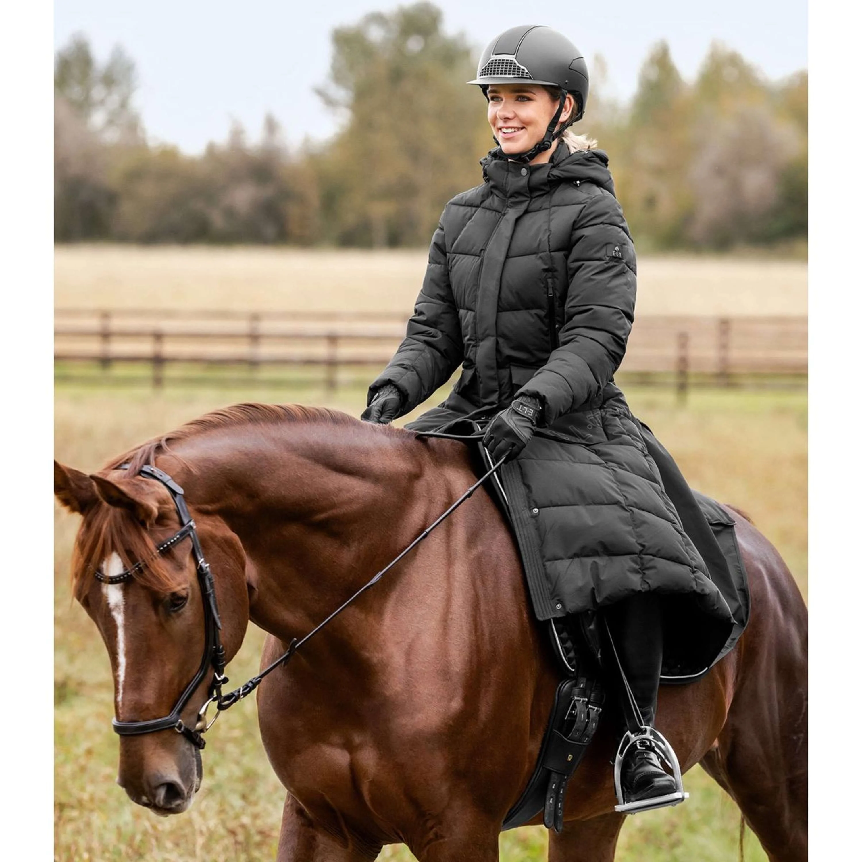 ELT Cappotto Lungo Saphira Advanced Riding Nero - Image 3