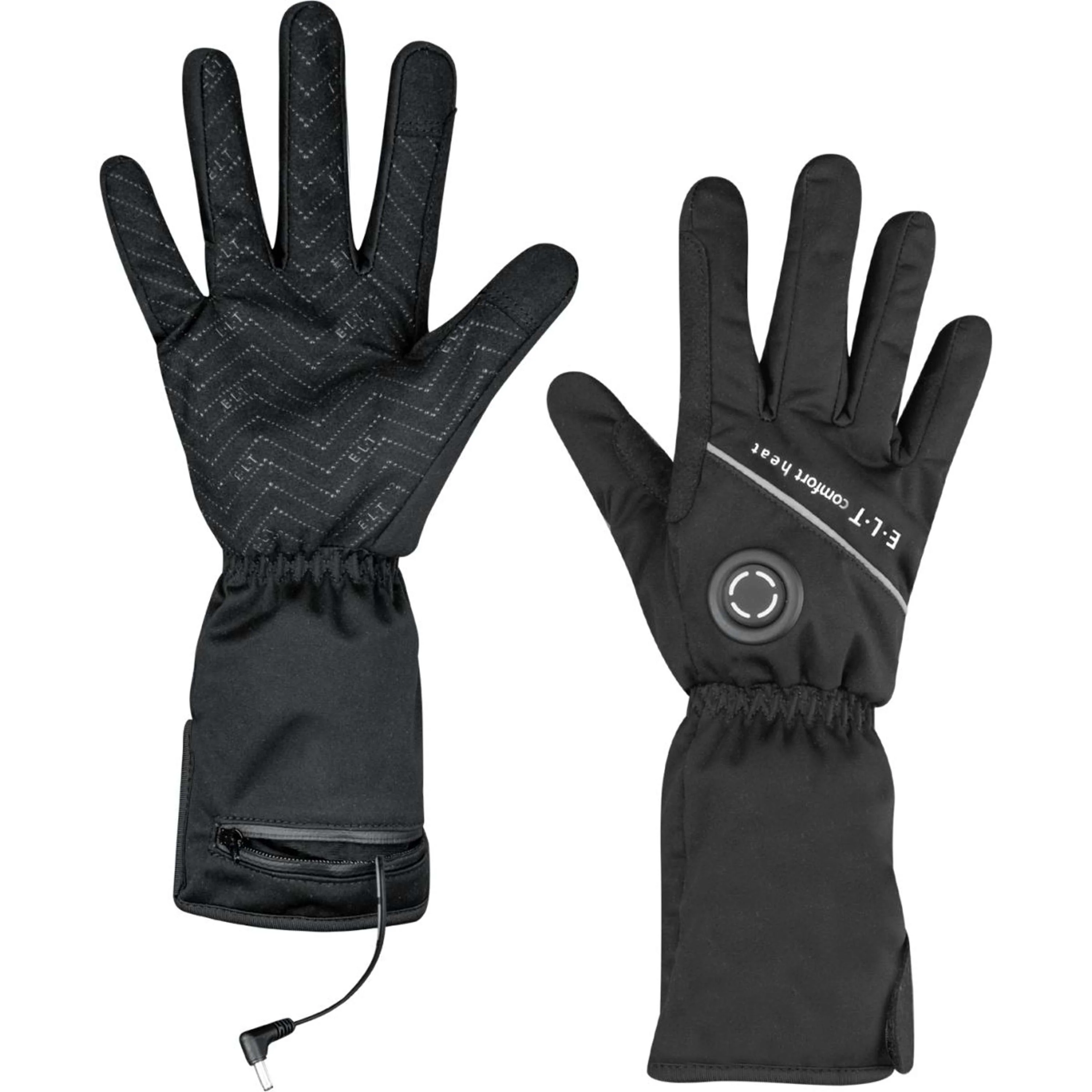 ELT Guanti da Equitazione Heated Comfort Nero