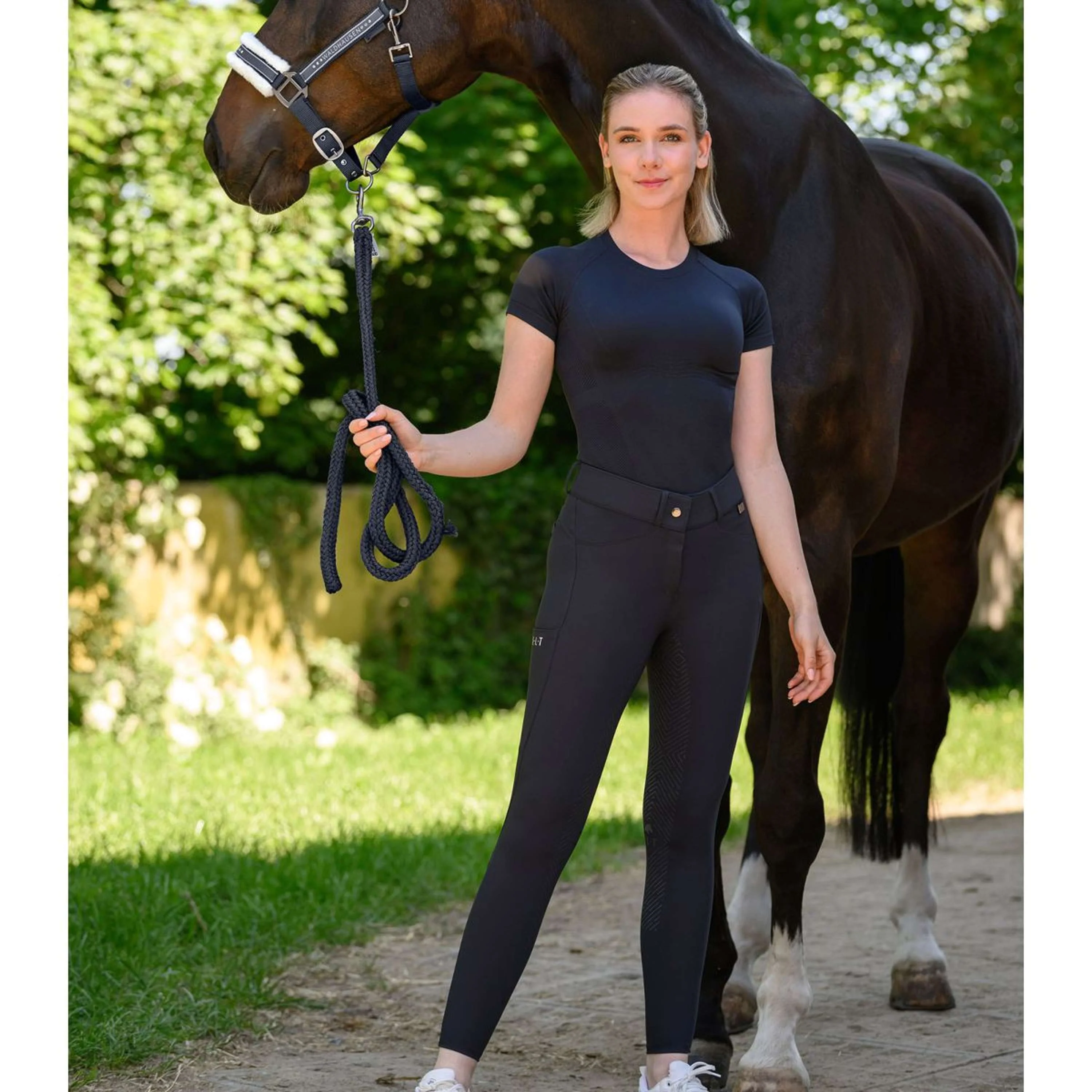 ELT Pantaloni da Equitazione Comfort Ride silicone Deep Blue - Image 3