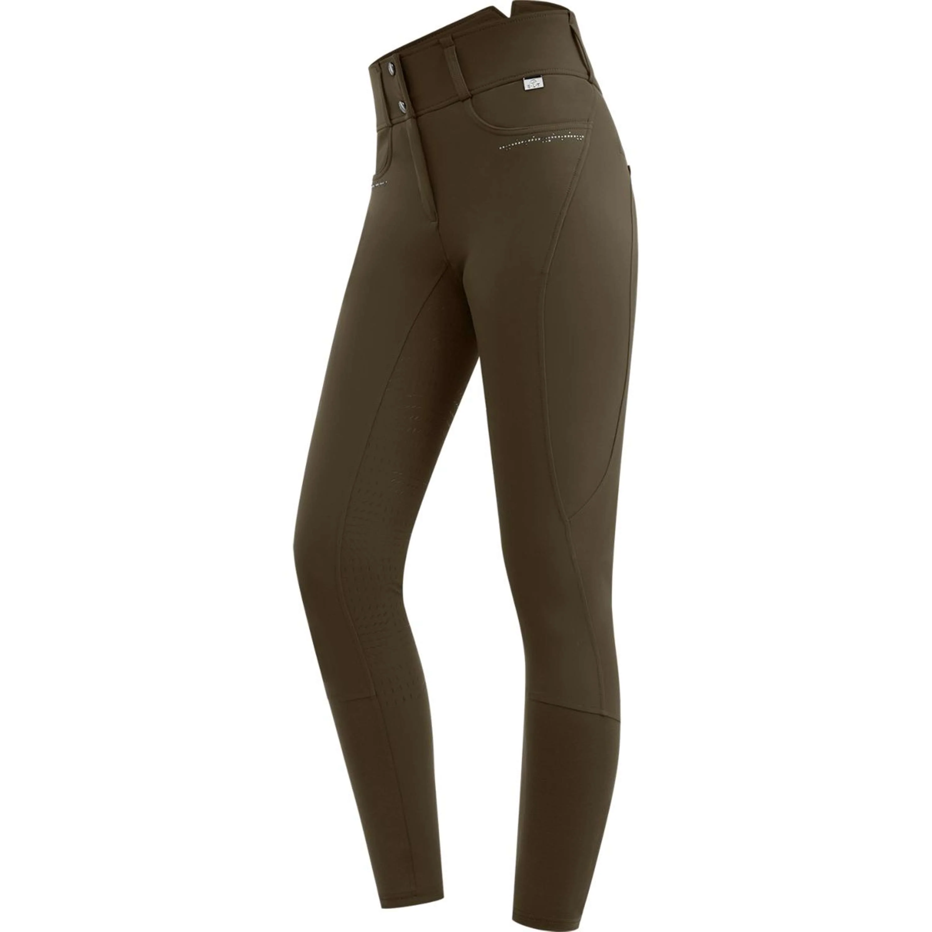 ELT Pantaloni da Equitazione Mathilda Glam High Waist Verde/Marrone